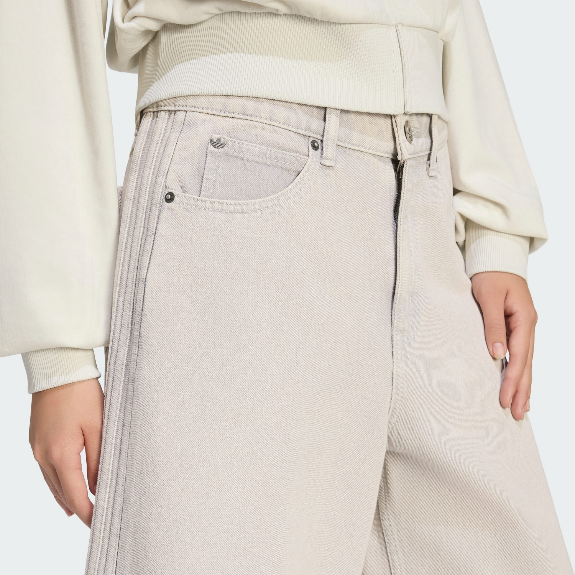 ADIDAS ORIGINALS, Adidas Originals Jeansshorts Med Medelh&ouml;g Midja