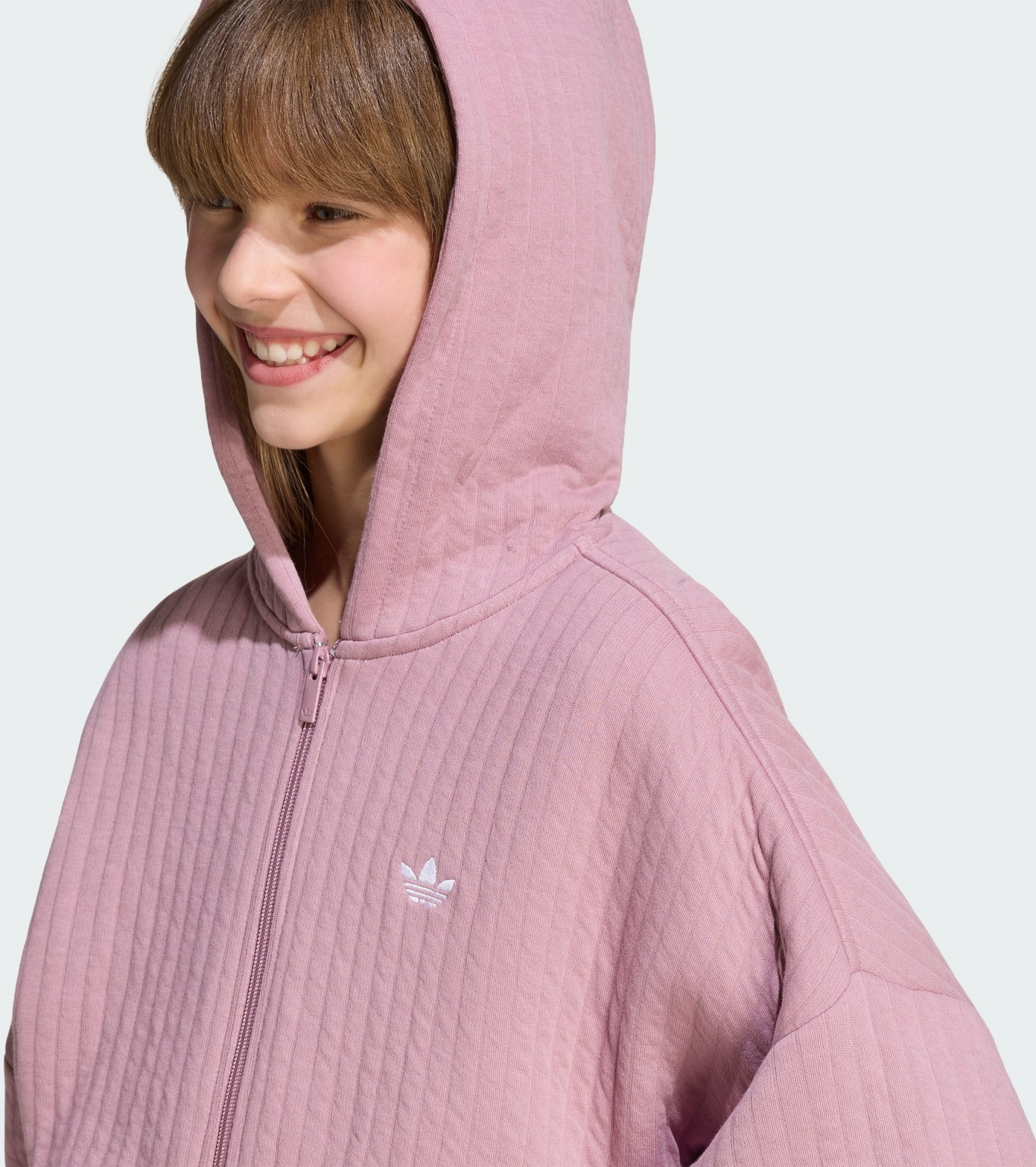 ADIDAS ORIGINALS, Adidas Originals Loose Padded Rib Zip Huvtr&ouml;ja