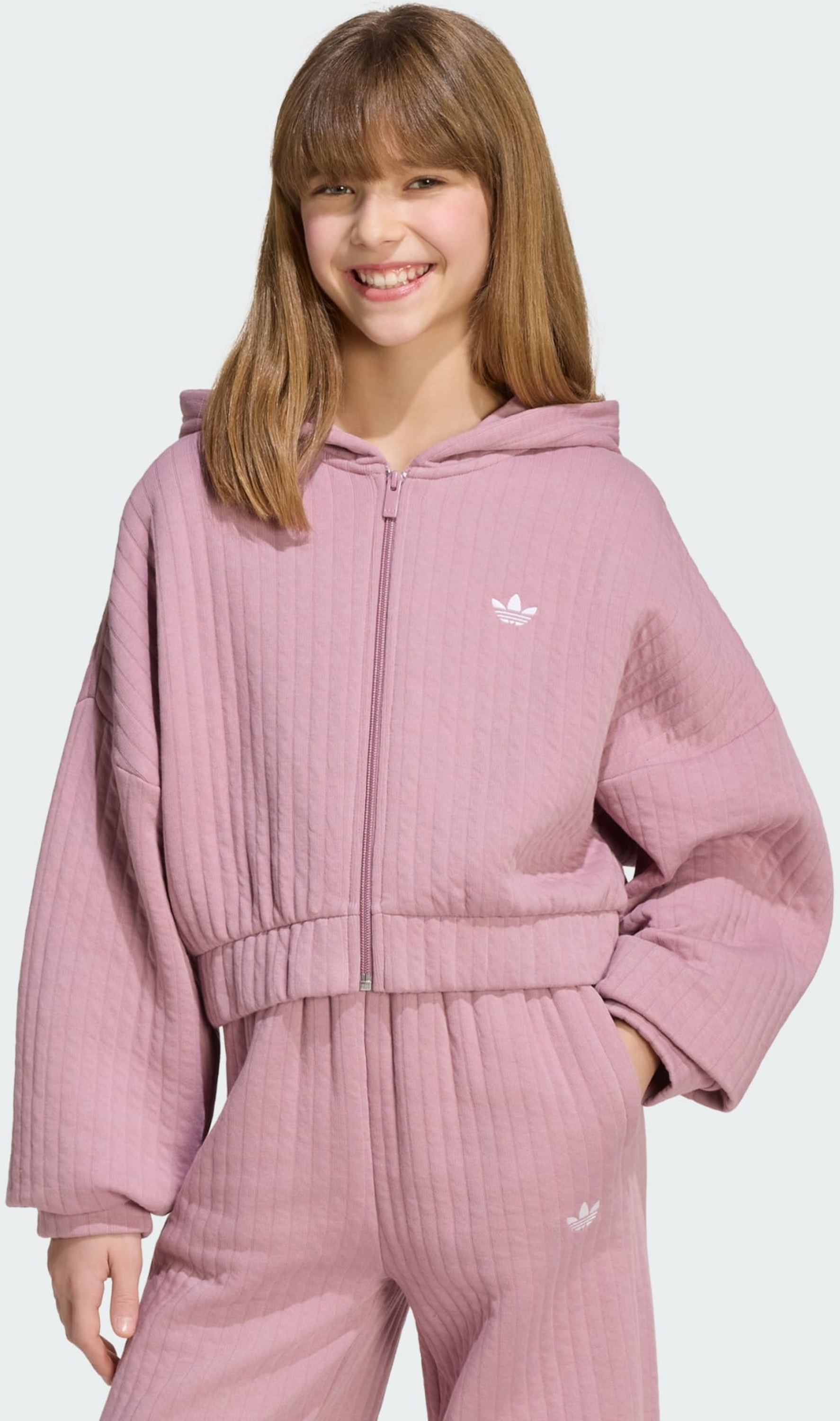 ADIDAS ORIGINALS, Adidas Originals Loose Padded Rib Zip Huvtr&ouml;ja