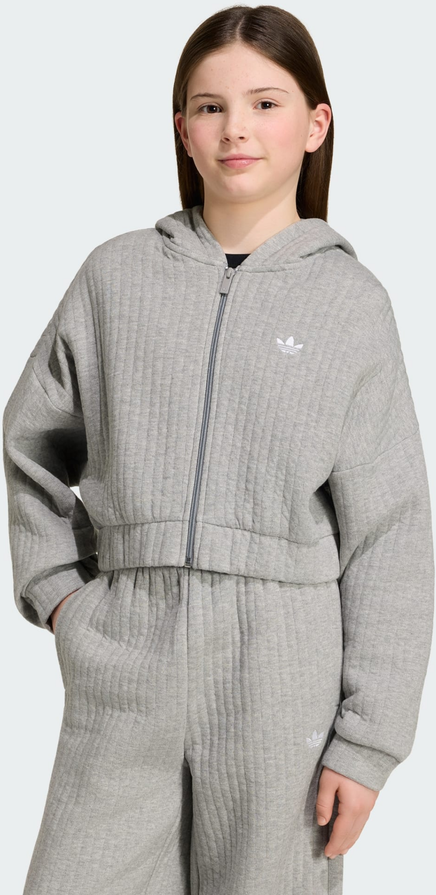 ADIDAS ORIGINALS, Adidas Originals Loose Padded Rib Zip Huvtr&ouml;ja