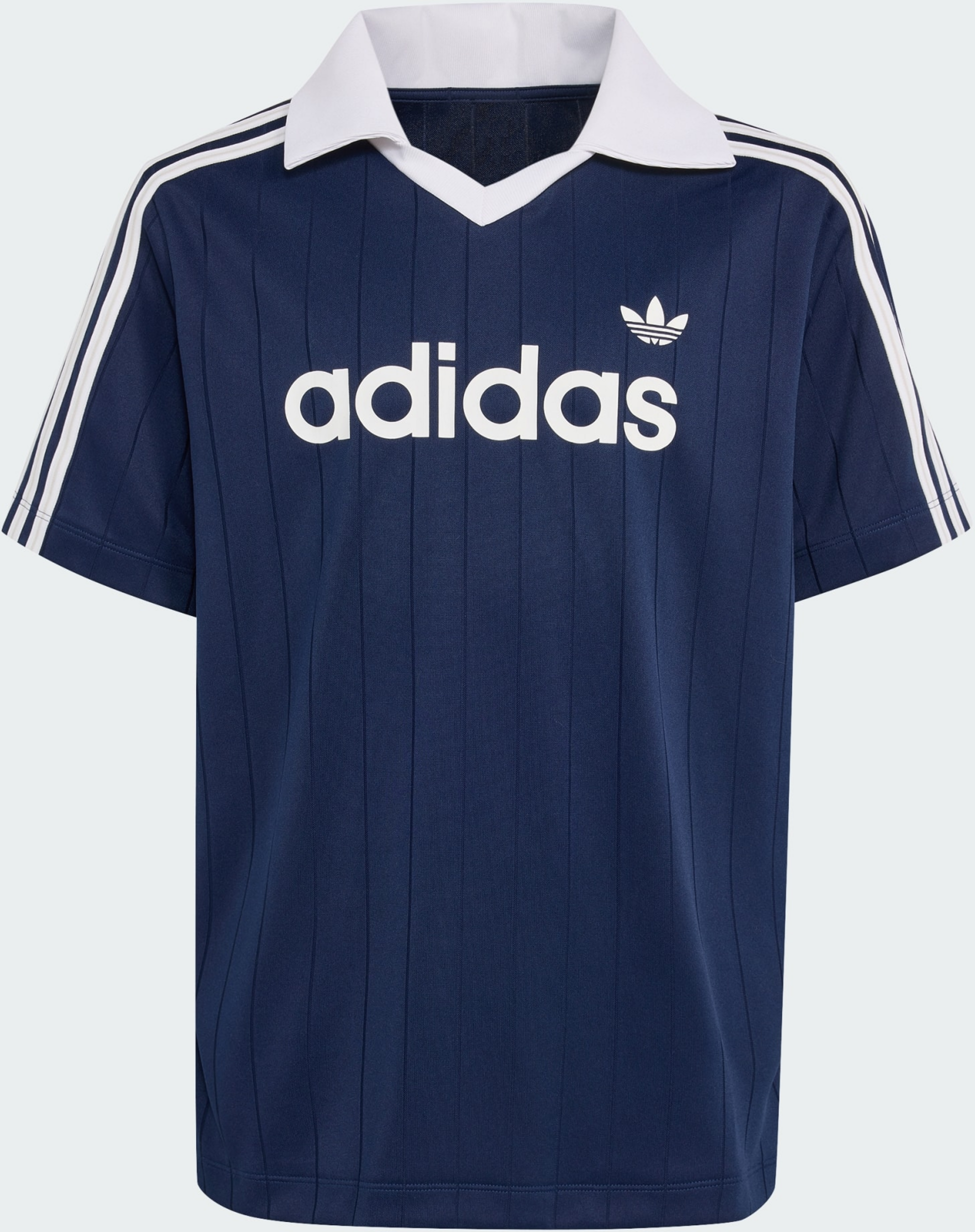 ADIDAS ORIGINALS, Adidas Originals Loose Pinstripe T-shirt Med Pik&eacute;krage