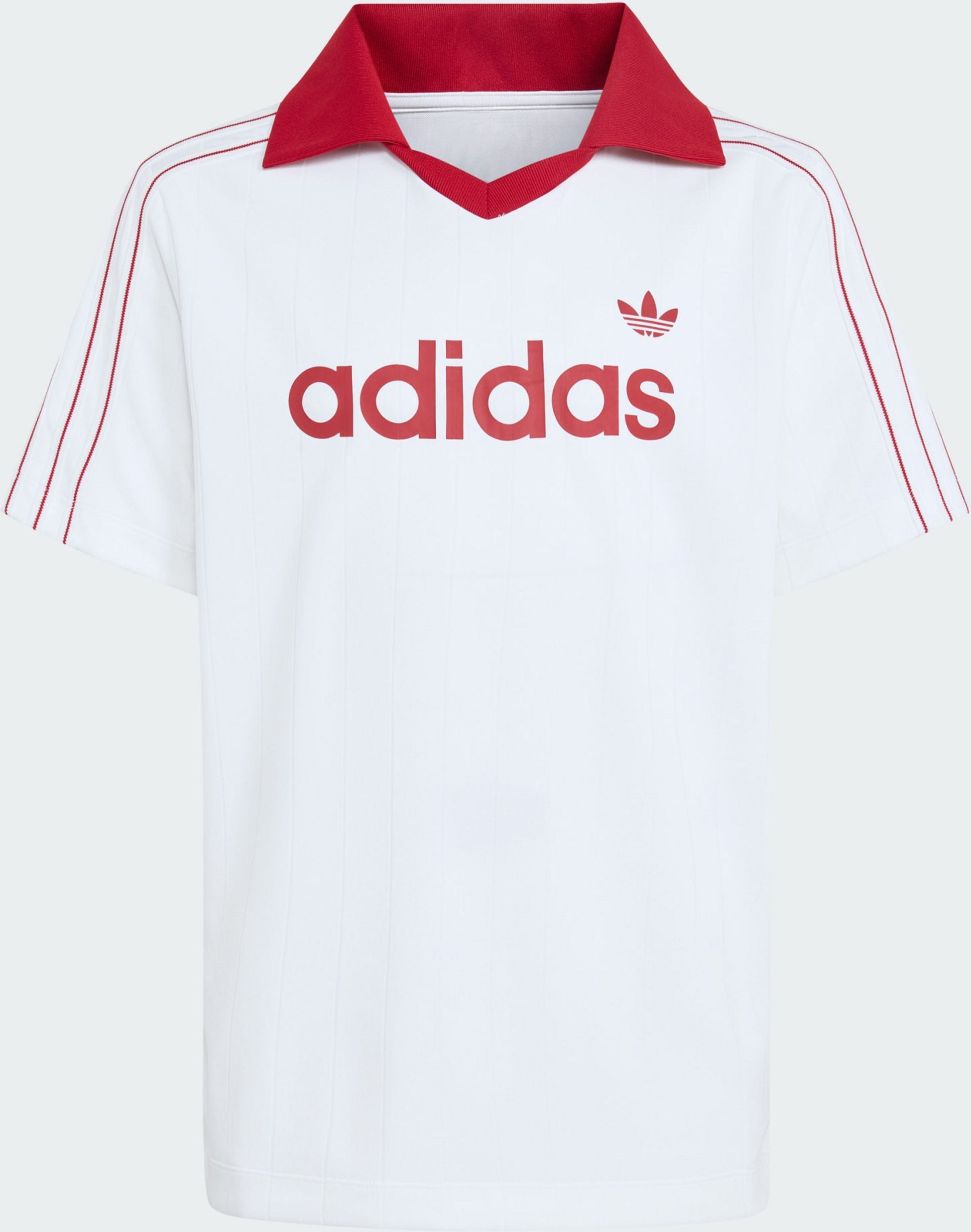 ADIDAS ORIGINALS, Adidas Originals Loose Pinstripe T-shirt Med Pik&eacute;krage