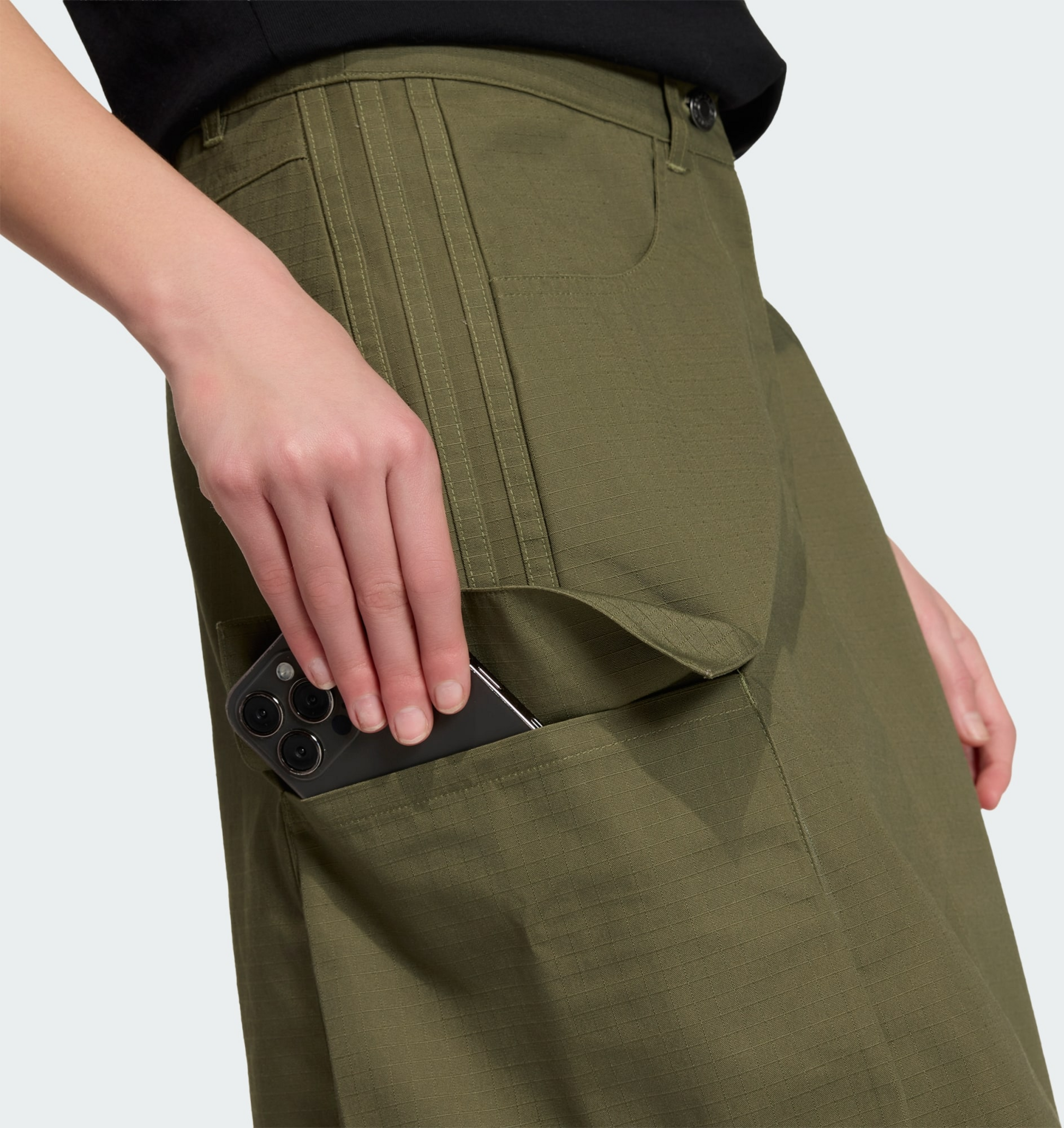 ADIDAS ORIGINALS, Adidas Originals Midi Ripstop Cargo Kjol