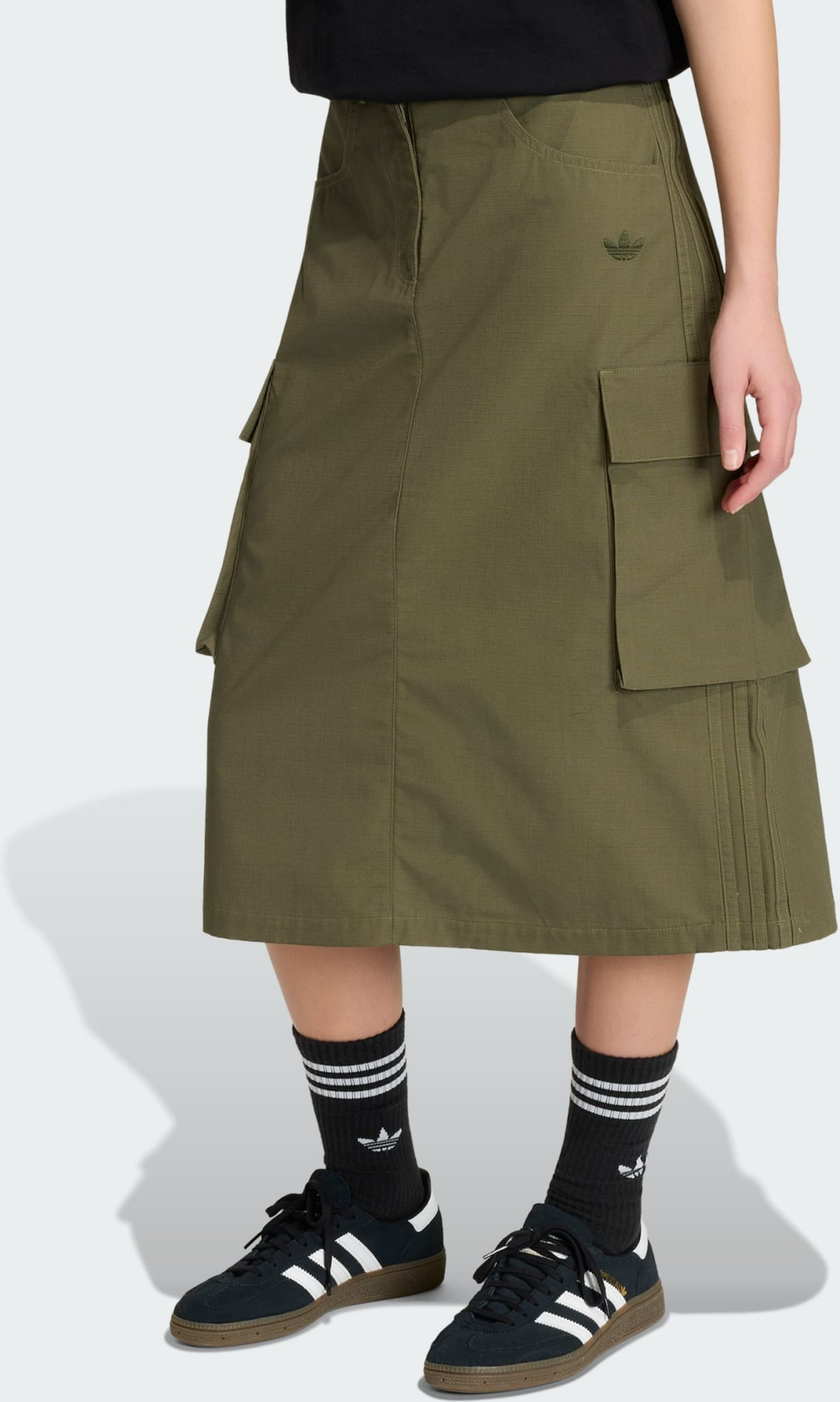 ADIDAS ORIGINALS, Adidas Originals Midi Ripstop Cargo Kjol