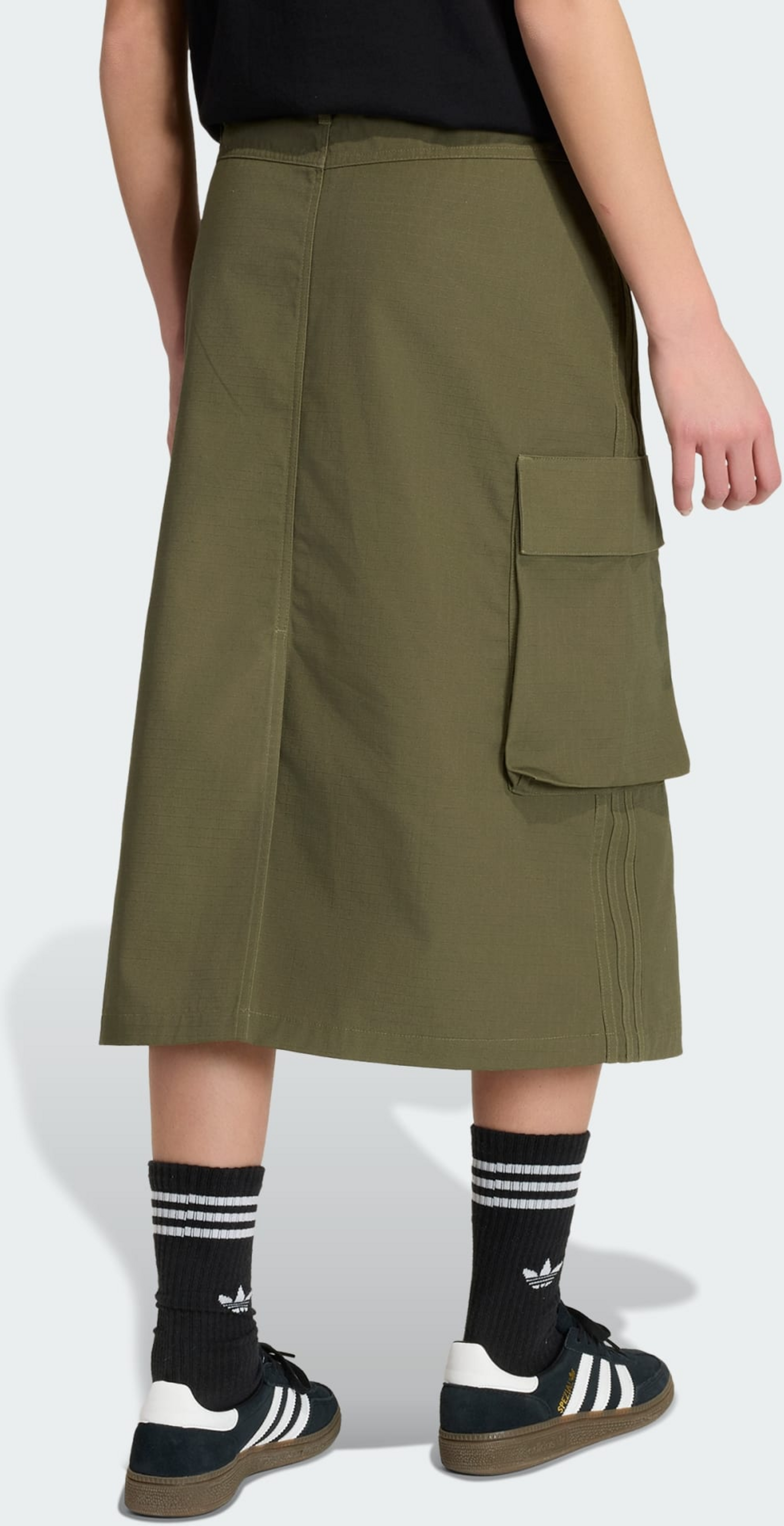 ADIDAS ORIGINALS, Adidas Originals Midi Ripstop Cargo Kjol