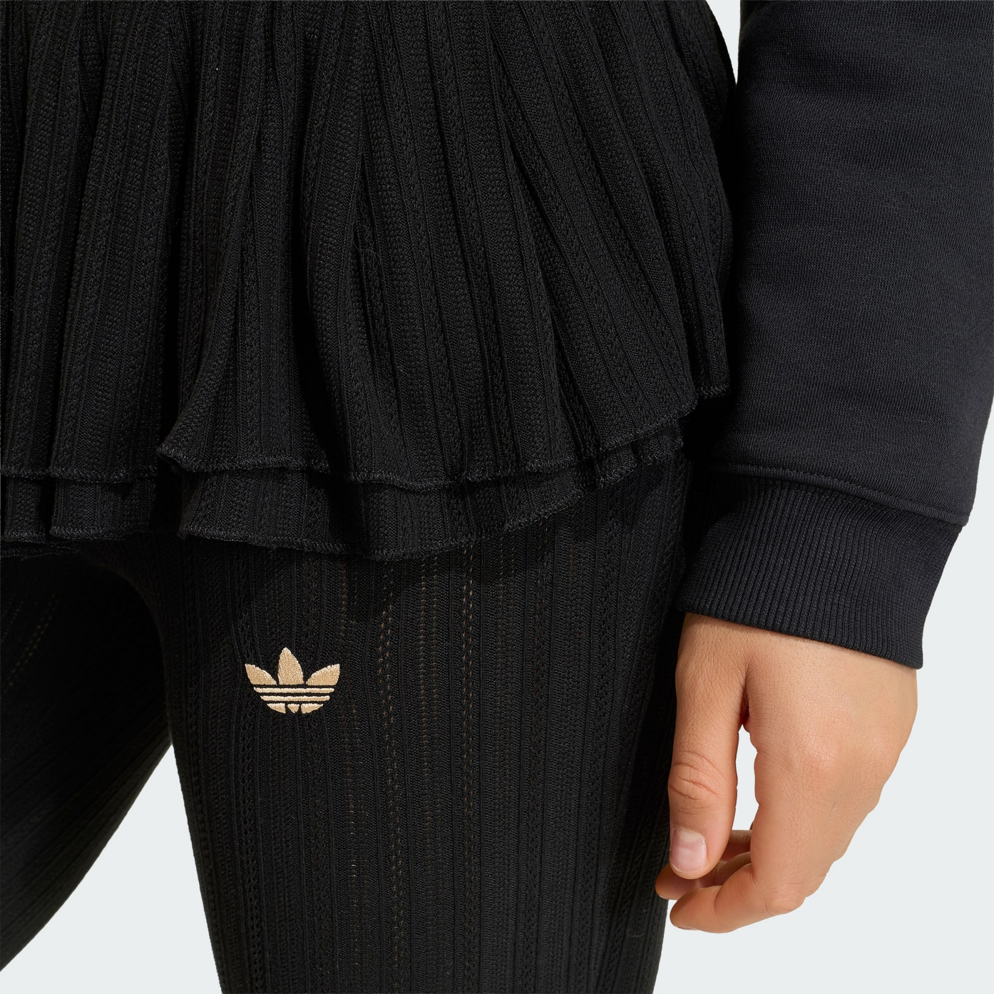 ADIDAS ORIGINALS, Adidas Originals Slim Ruffle Stickade Leggings