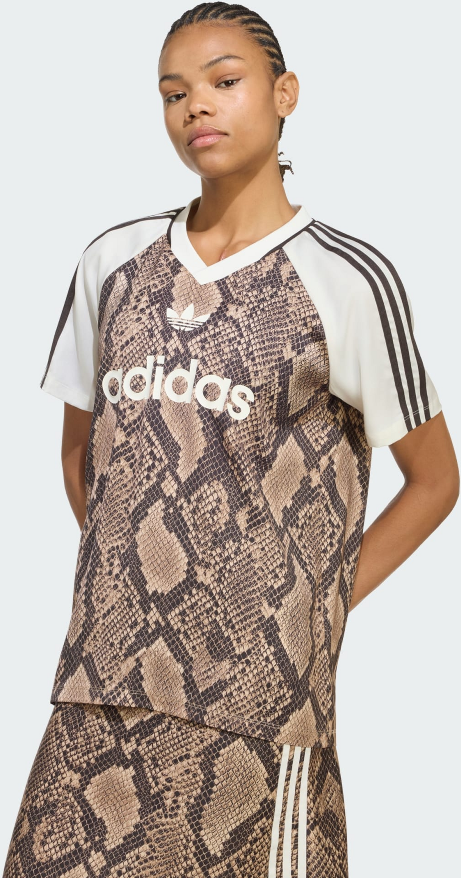 ADIDAS ORIGINALS, Adidas Originals Snake Print Satin Tr&ouml;ja