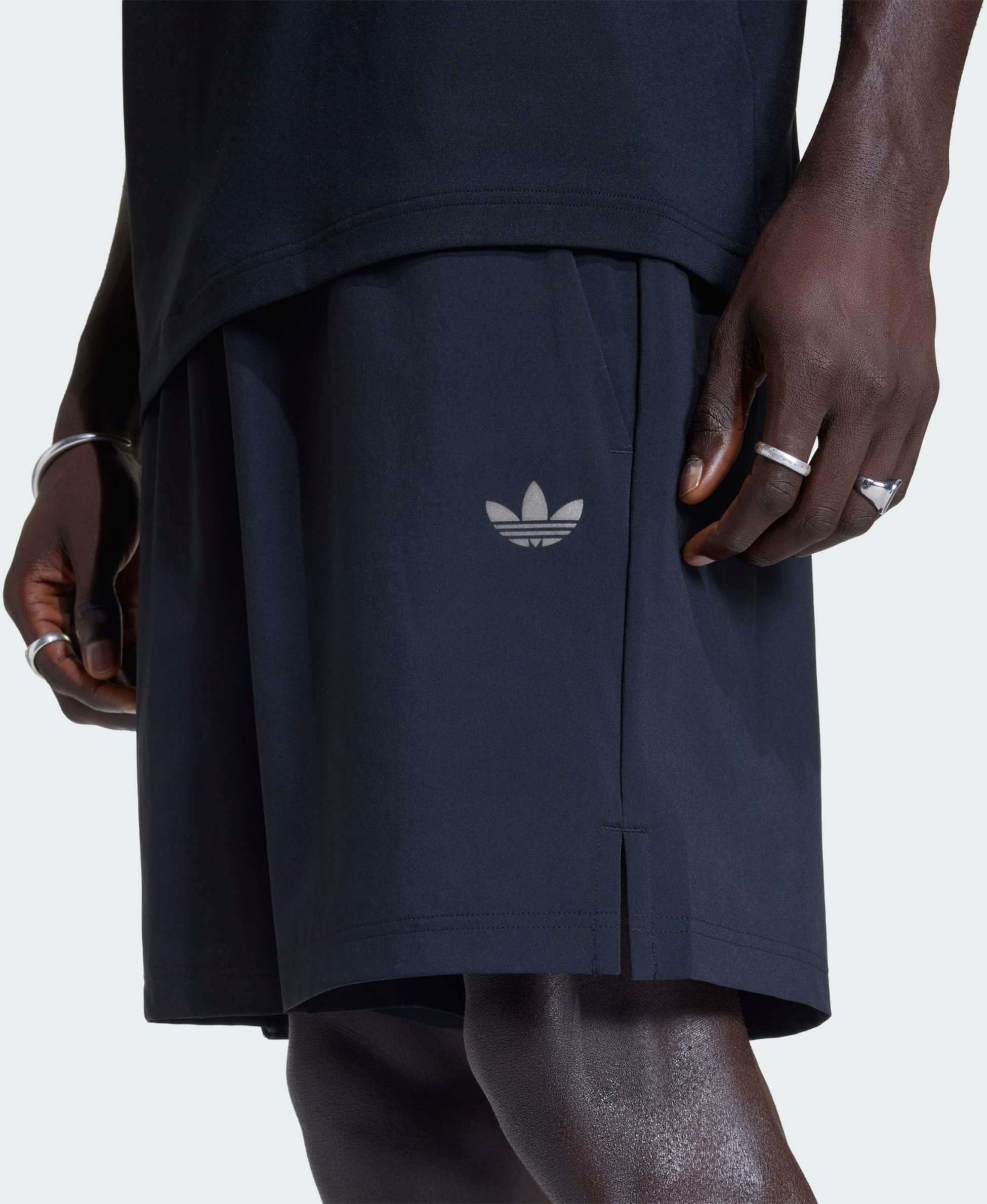ADIDAS ORIGINALS, Adidas Originals Tech Trefoil Essentials Polyester Shorts