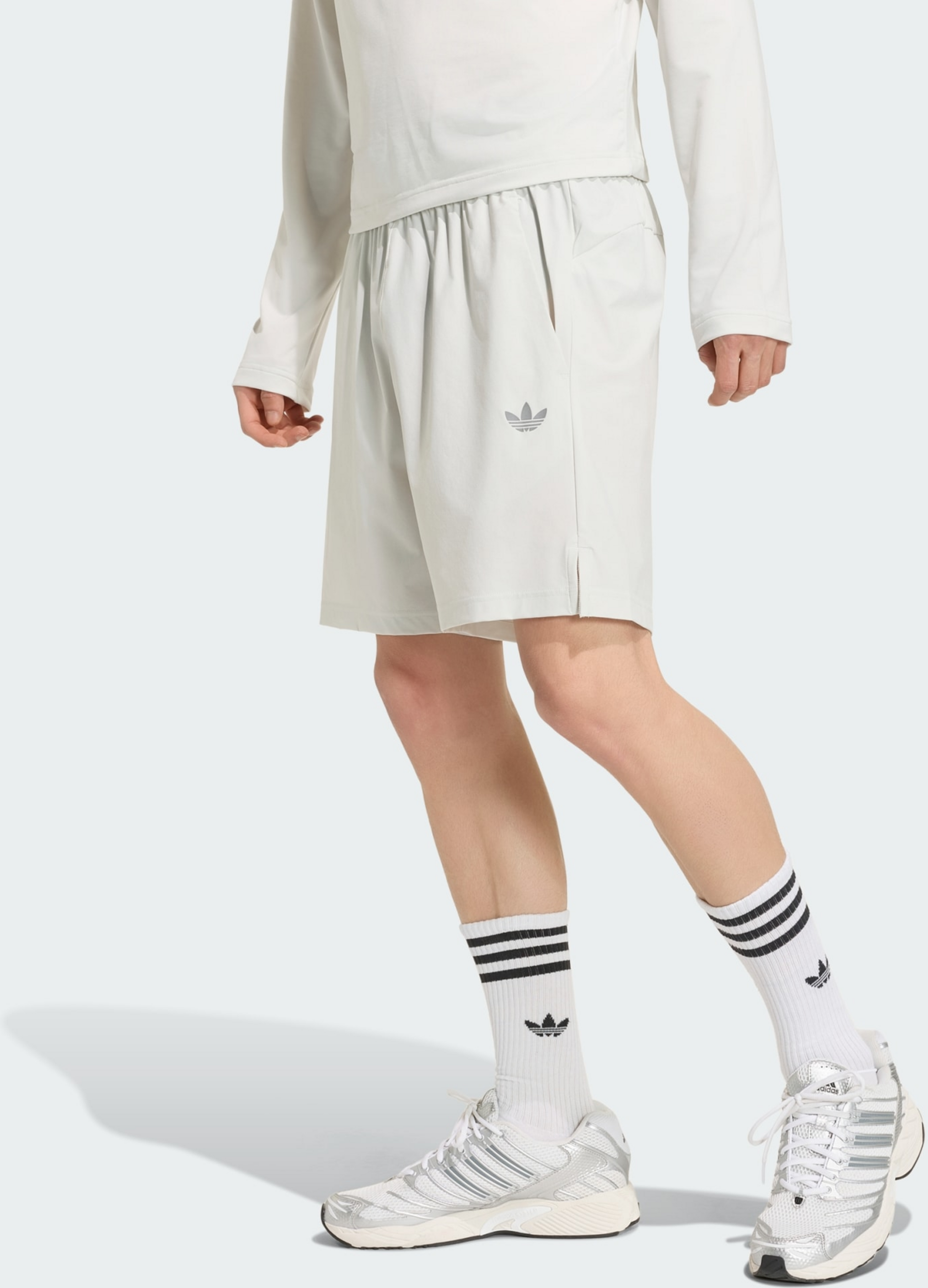 ADIDAS ORIGINALS, Adidas Originals Tech Trefoil Essentials Polyester Shorts