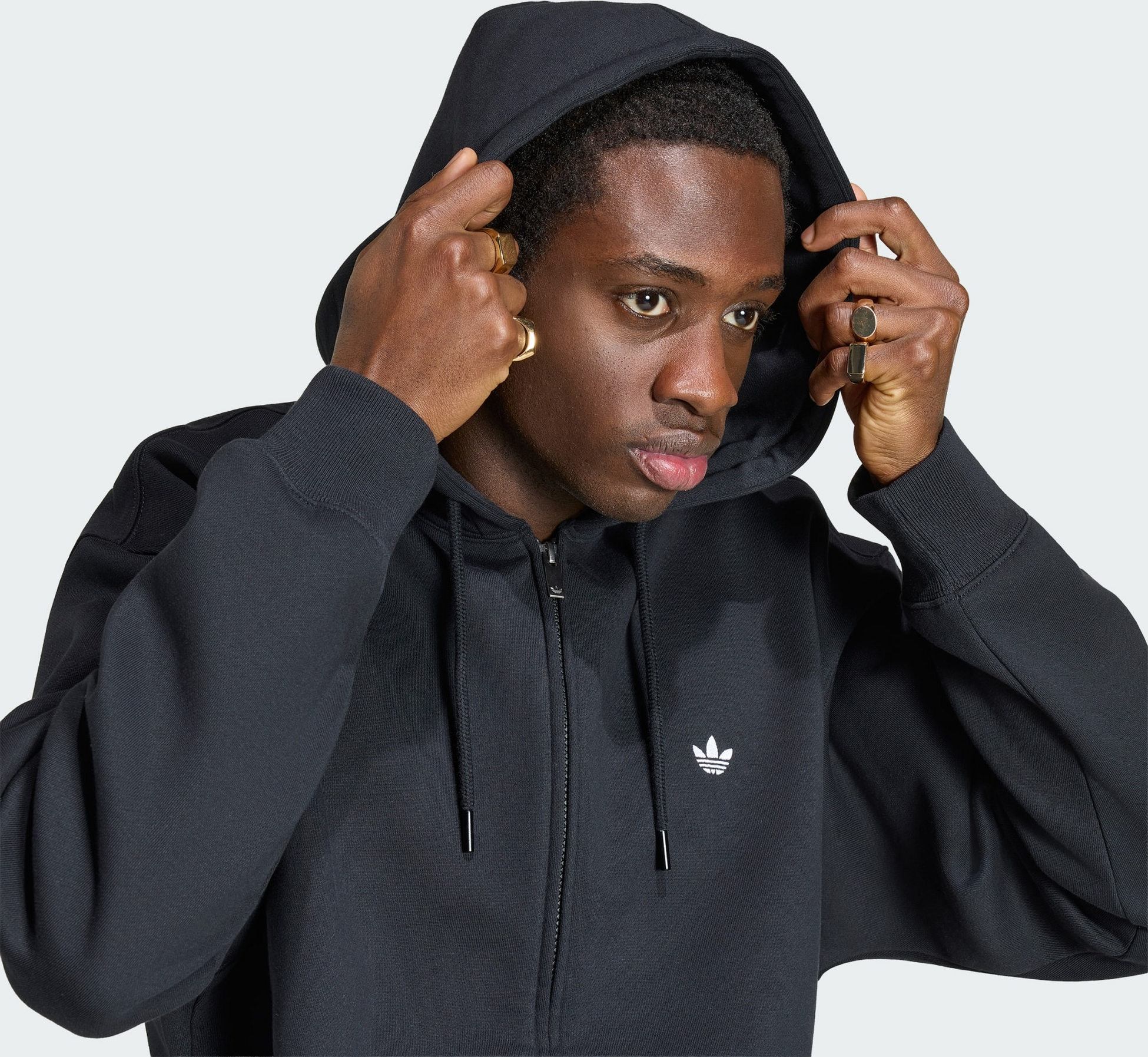 ADIDAS ORIGINALS, Adidas Originals Trefoil Essentials Loose Full Zip Huvtr&ouml;ja