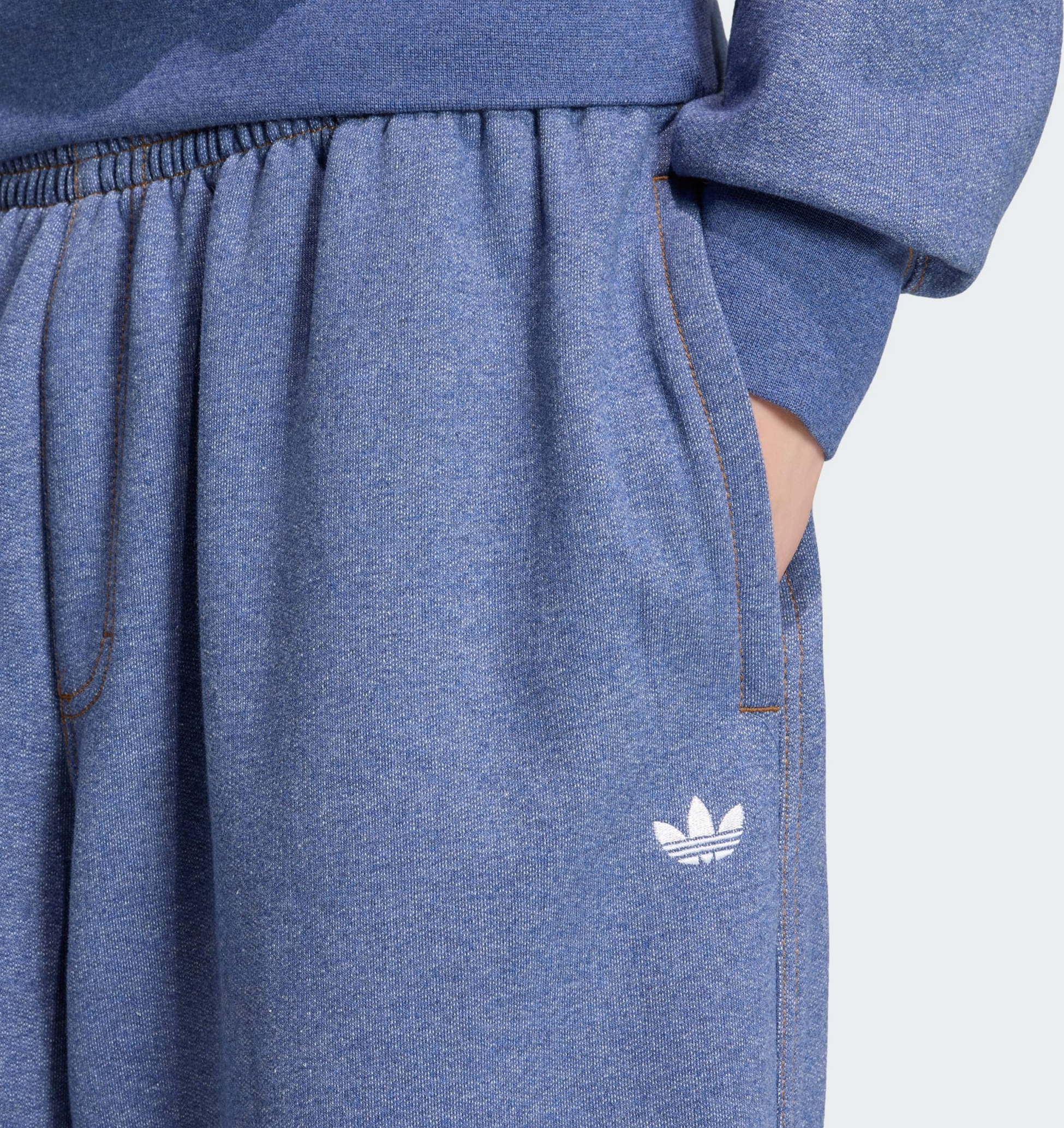 ADIDAS ORIGINALS, Adidas Originals Trefoil Essentials Melange Baggy Byxor Med Raka Benslut