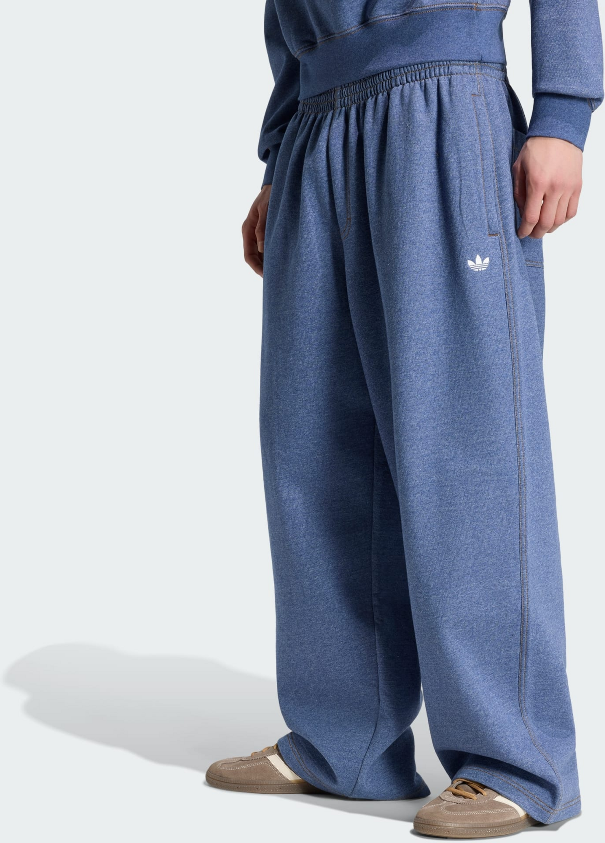 ADIDAS ORIGINALS, Adidas Originals Trefoil Essentials Melange Baggy Byxor Med Raka Benslut