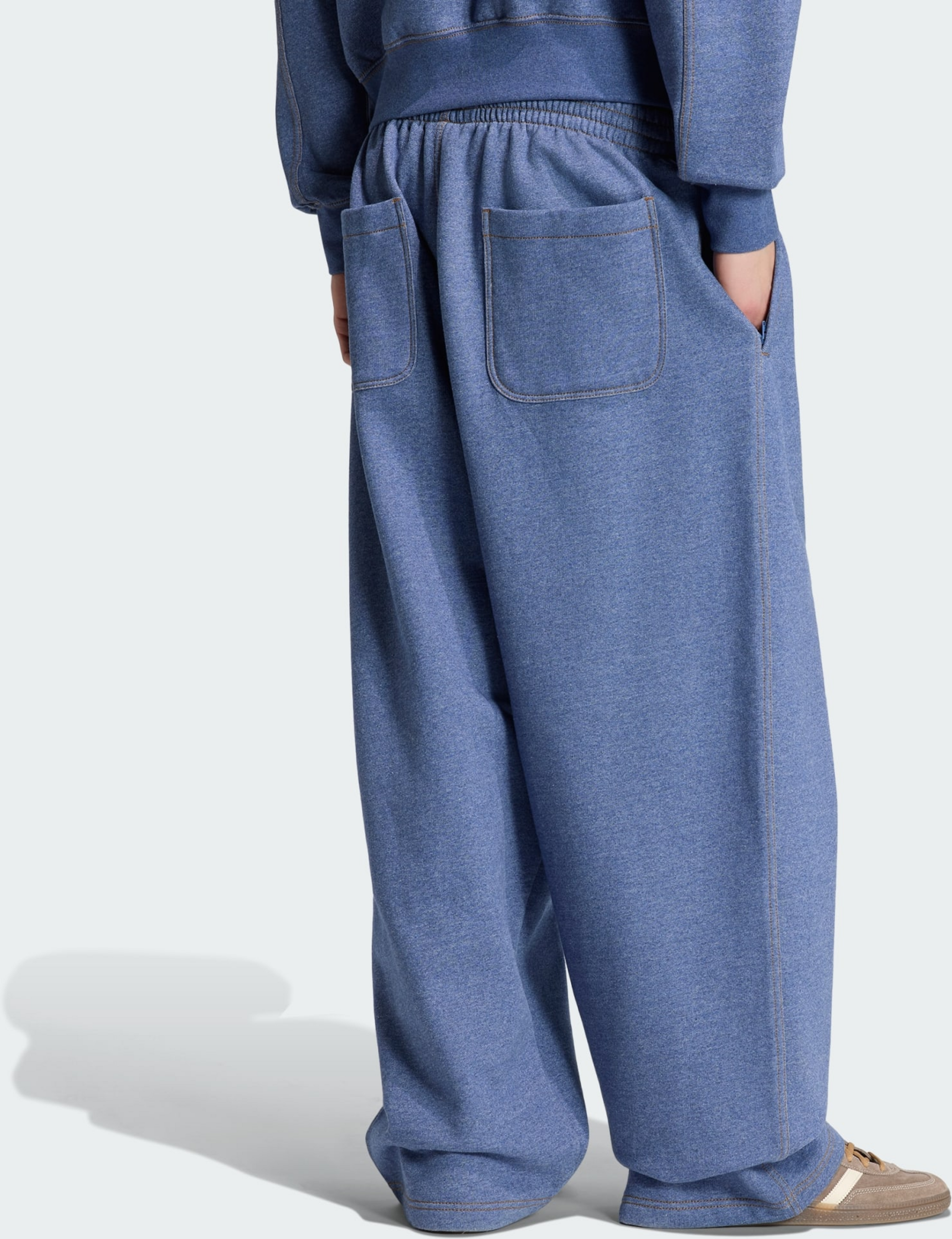 ADIDAS ORIGINALS, Adidas Originals Trefoil Essentials Melange Baggy Byxor Med Raka Benslut