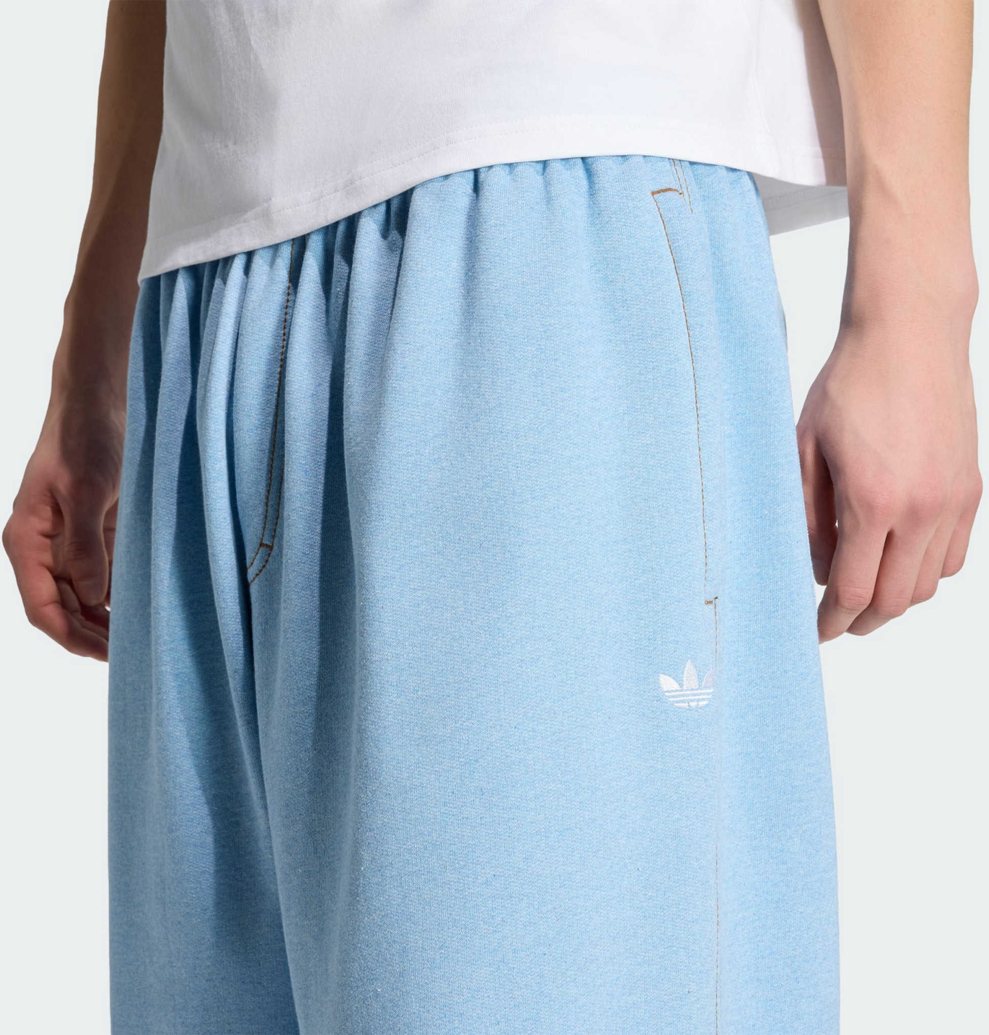 ADIDAS ORIGINALS, Adidas Originals Trefoil Essentials Melange Baggy Byxor Med Raka Benslut