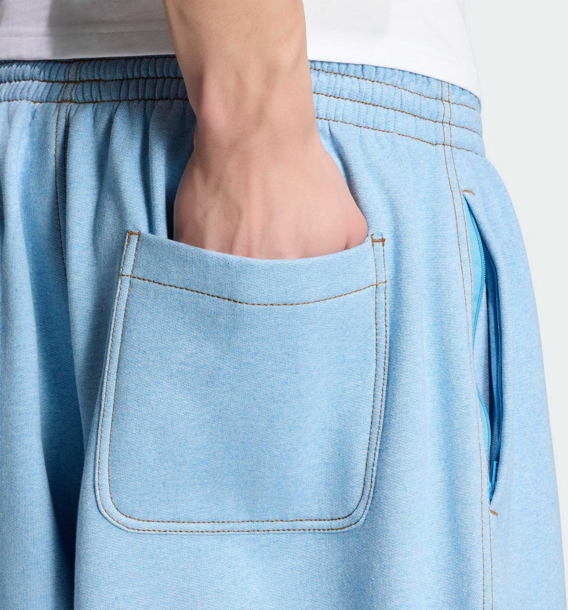 ADIDAS ORIGINALS, Adidas Originals Trefoil Essentials Melange Baggy Byxor Med Raka Benslut