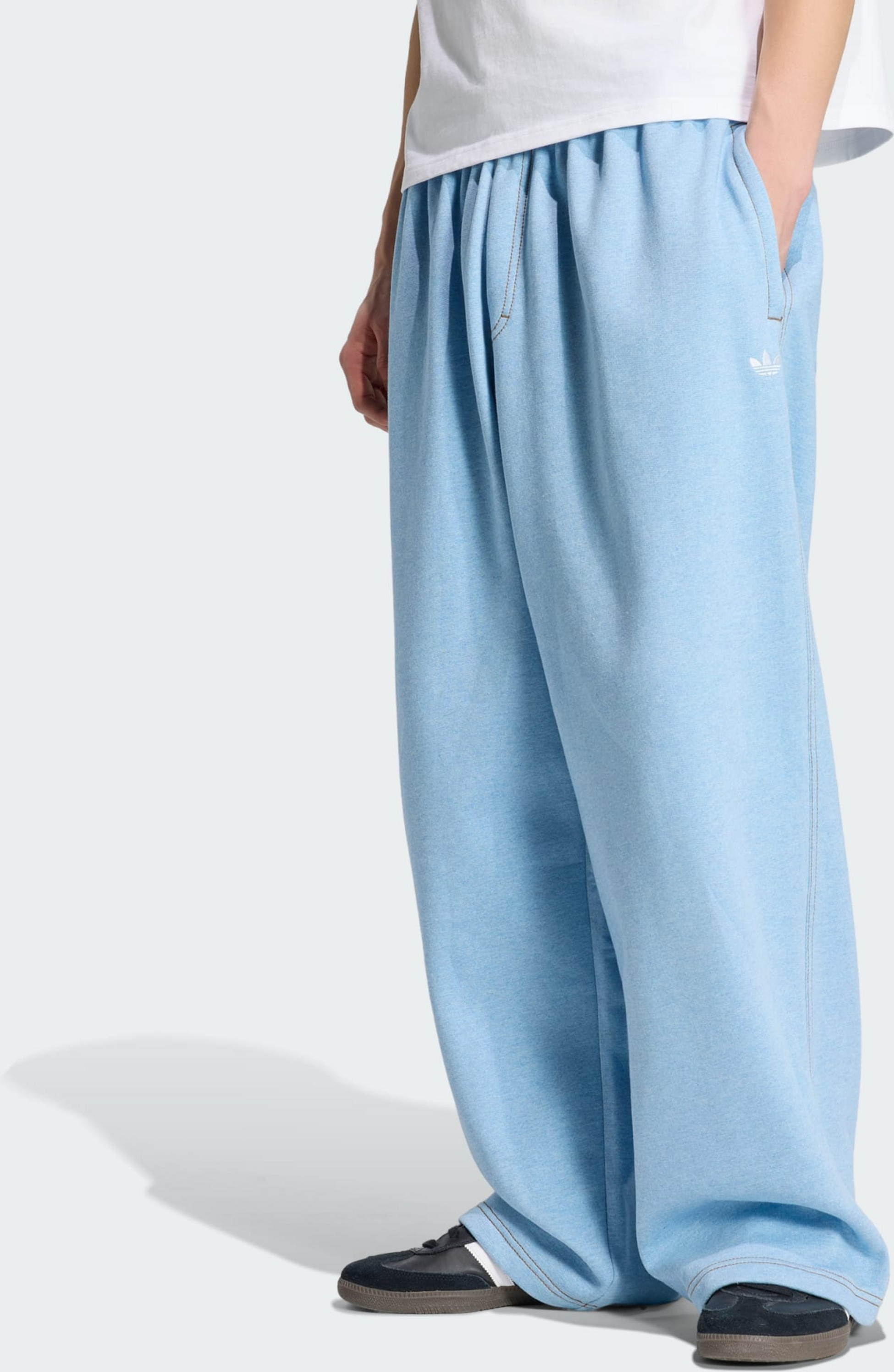 ADIDAS ORIGINALS, Adidas Originals Trefoil Essentials Melange Baggy Byxor Med Raka Benslut