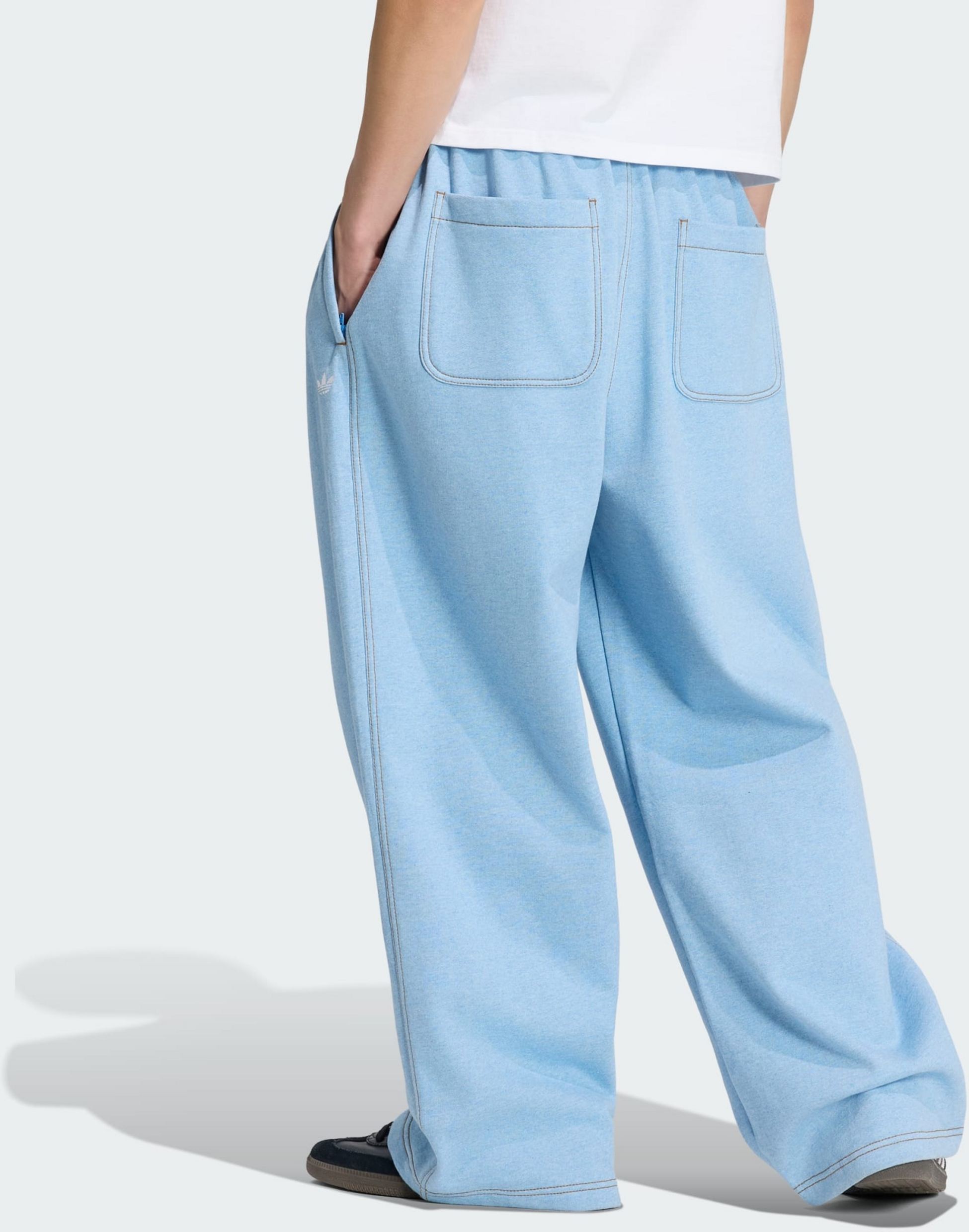 ADIDAS ORIGINALS, Adidas Originals Trefoil Essentials Melange Baggy Byxor Med Raka Benslut