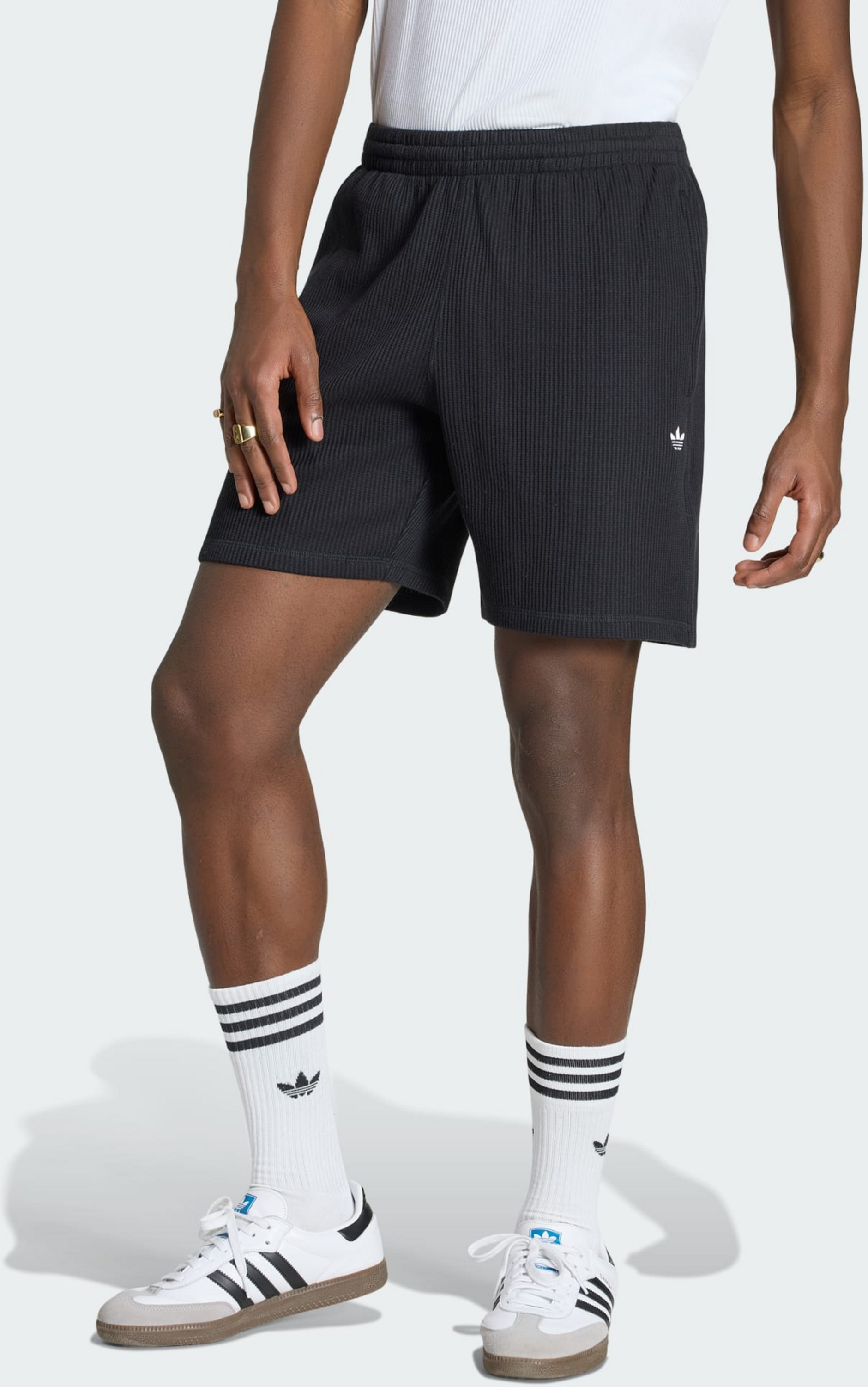 ADIDAS ORIGINALS, Adidas Originals Trefoil Essentials Waffle Shorts