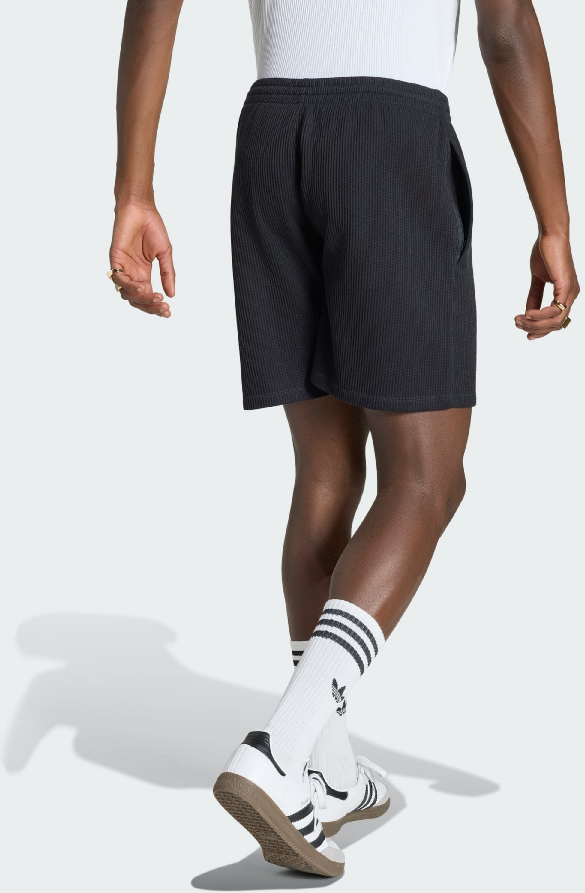 ADIDAS ORIGINALS, Adidas Originals Trefoil Essentials Waffle Shorts