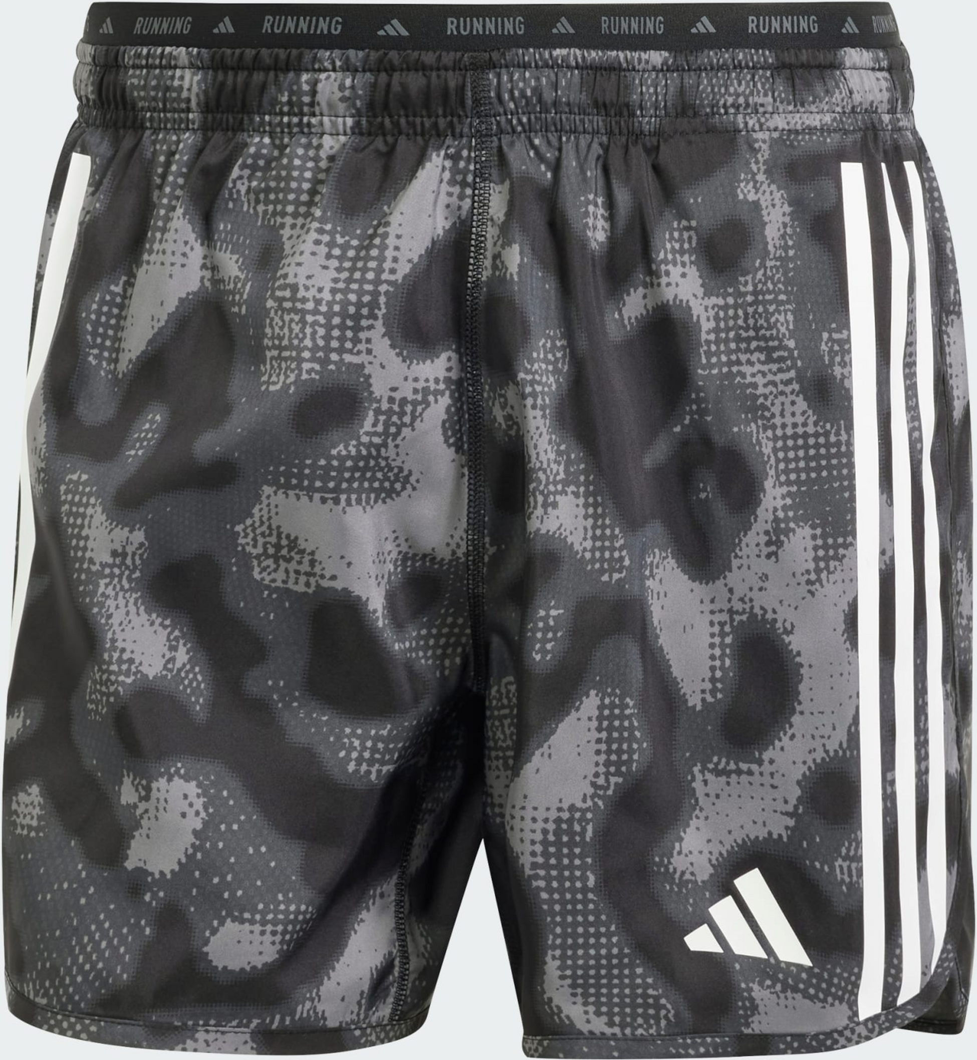 ADIDAS, Adidas Own The Run 3-stripes Allover Print Shorts