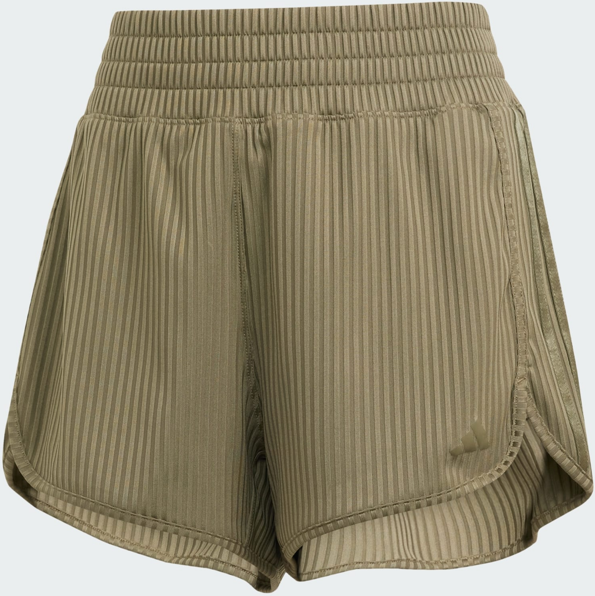 ADIDAS, Adidas Pacer All Gym Seasonal Rib High-rise Tonal 3-stripes Shorts