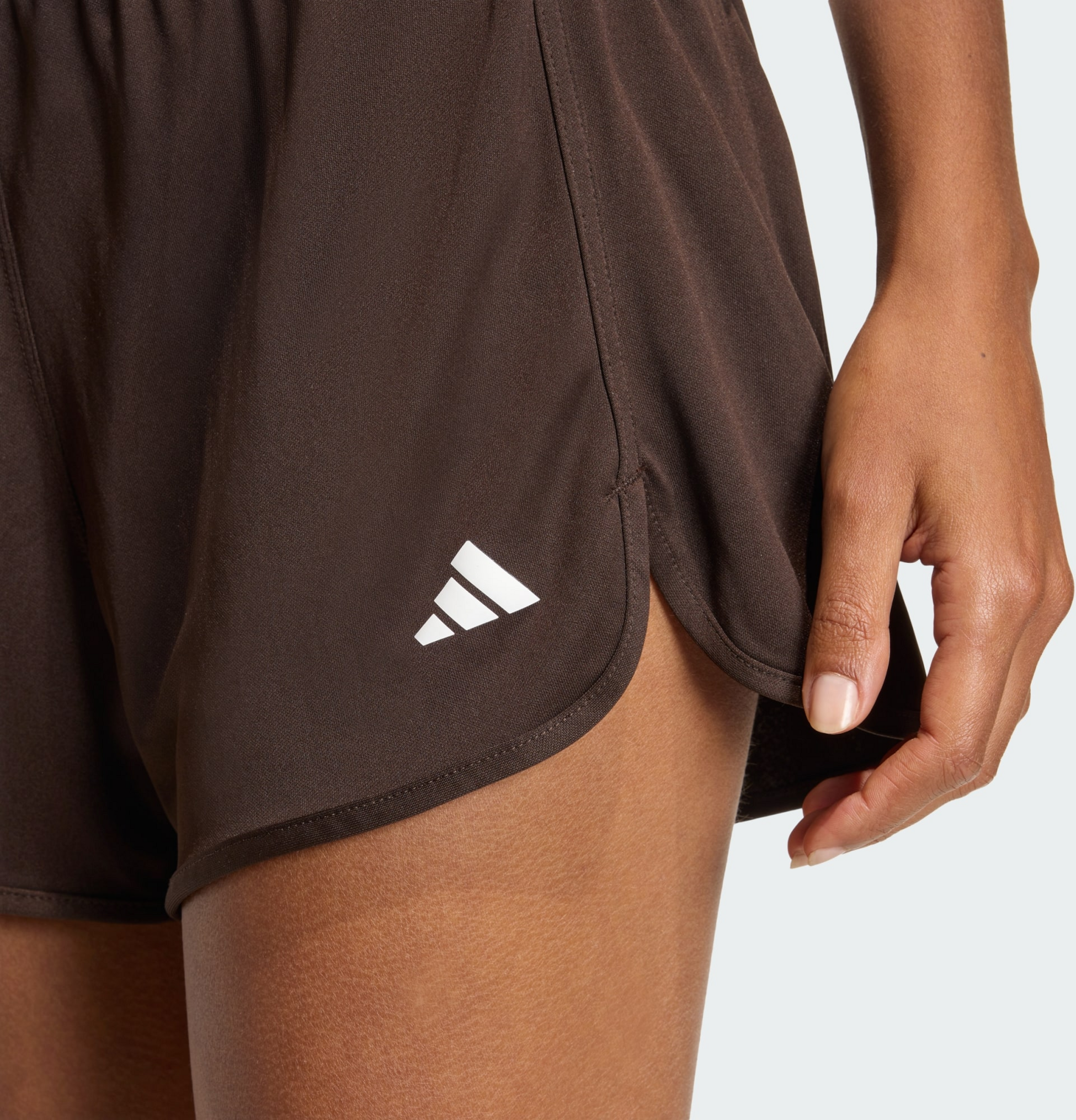 ADIDAS, Adidas Pacer Essentials Knit High-rise Shorts
