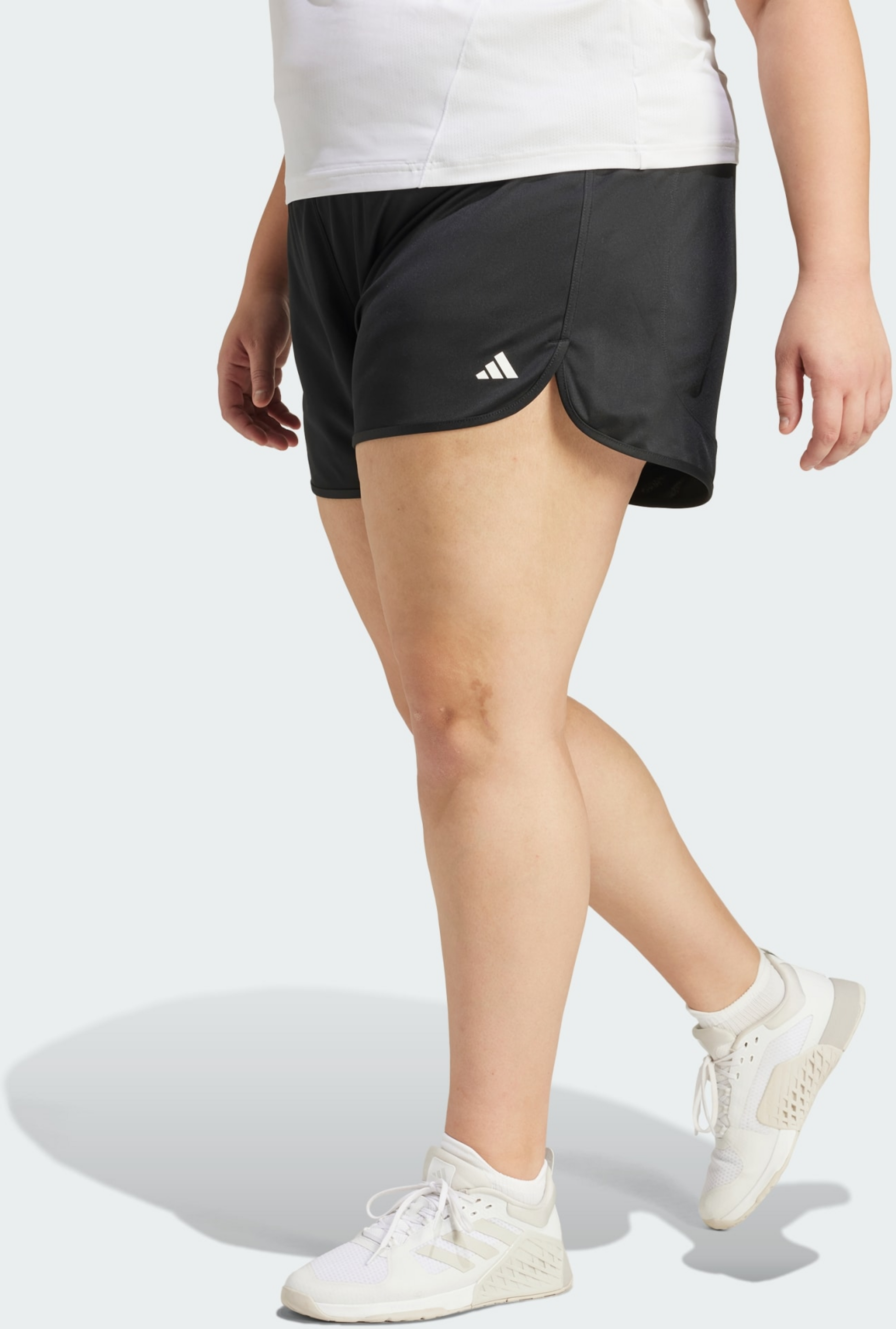 ADIDAS, Adidas Pacer Essentials Knit High-rise Shorts