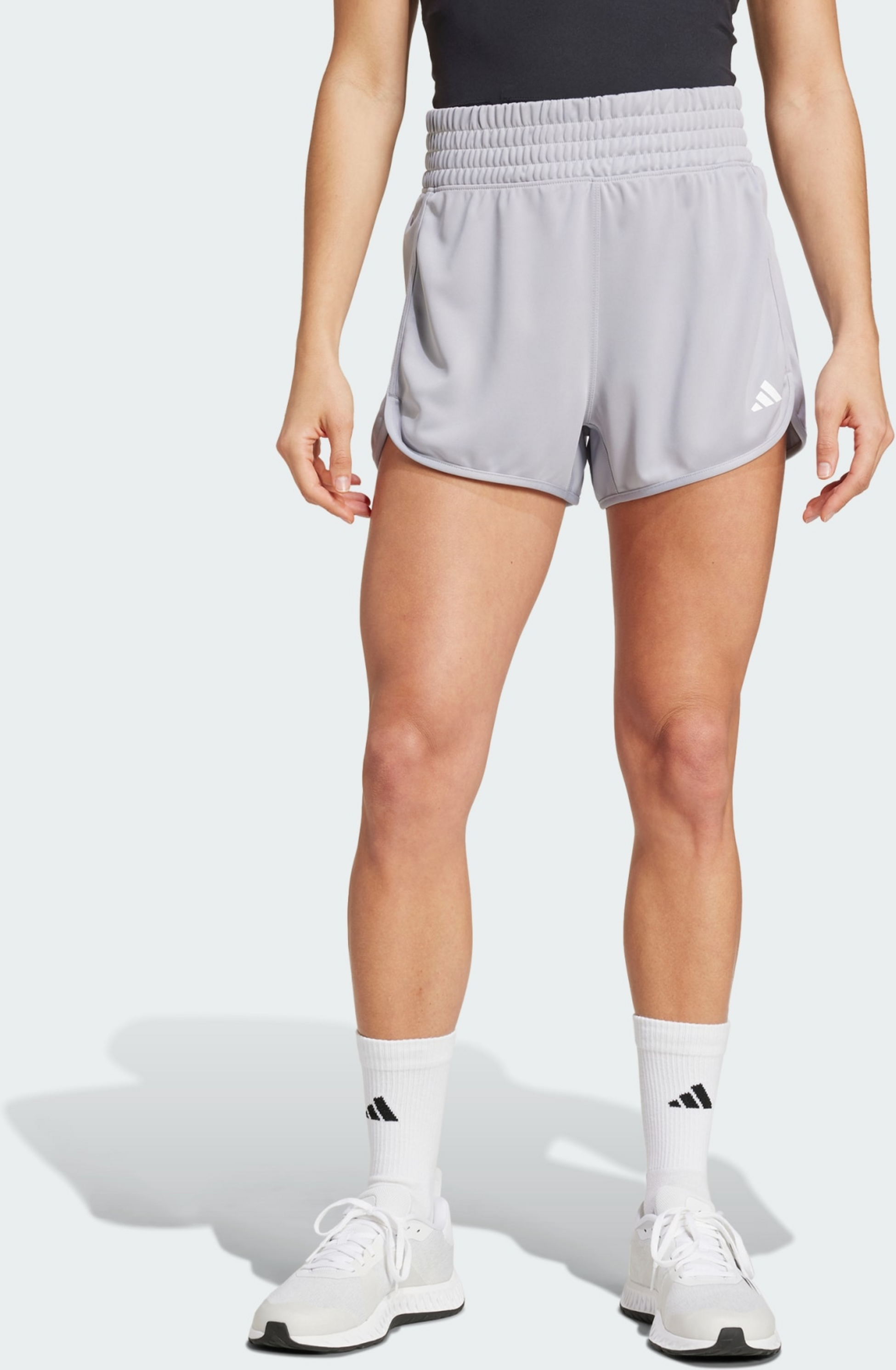 ADIDAS, Adidas Pacer Essentials Knit High-rise Shorts