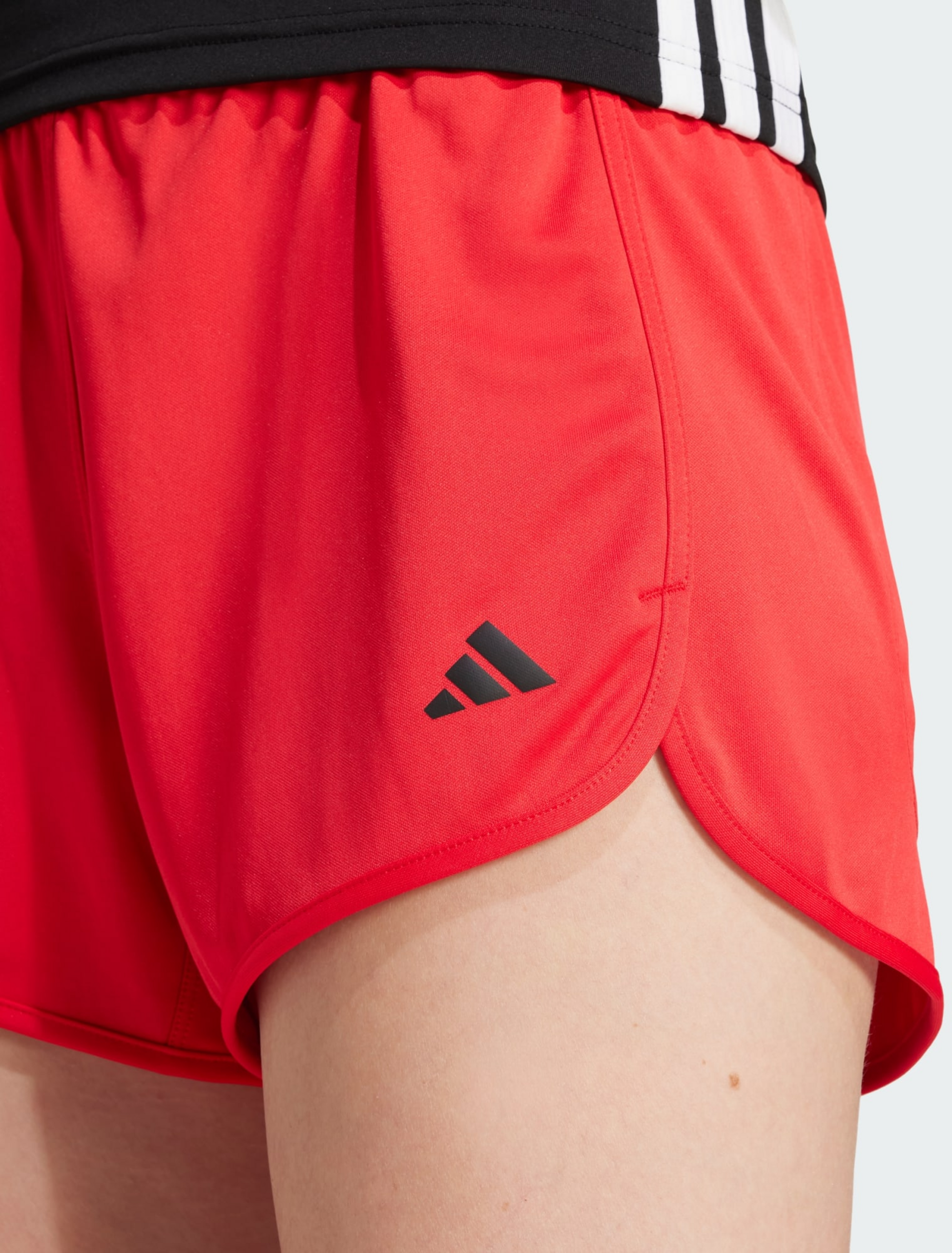 ADIDAS, Adidas Pacer Essentials Knit High-rise Shorts