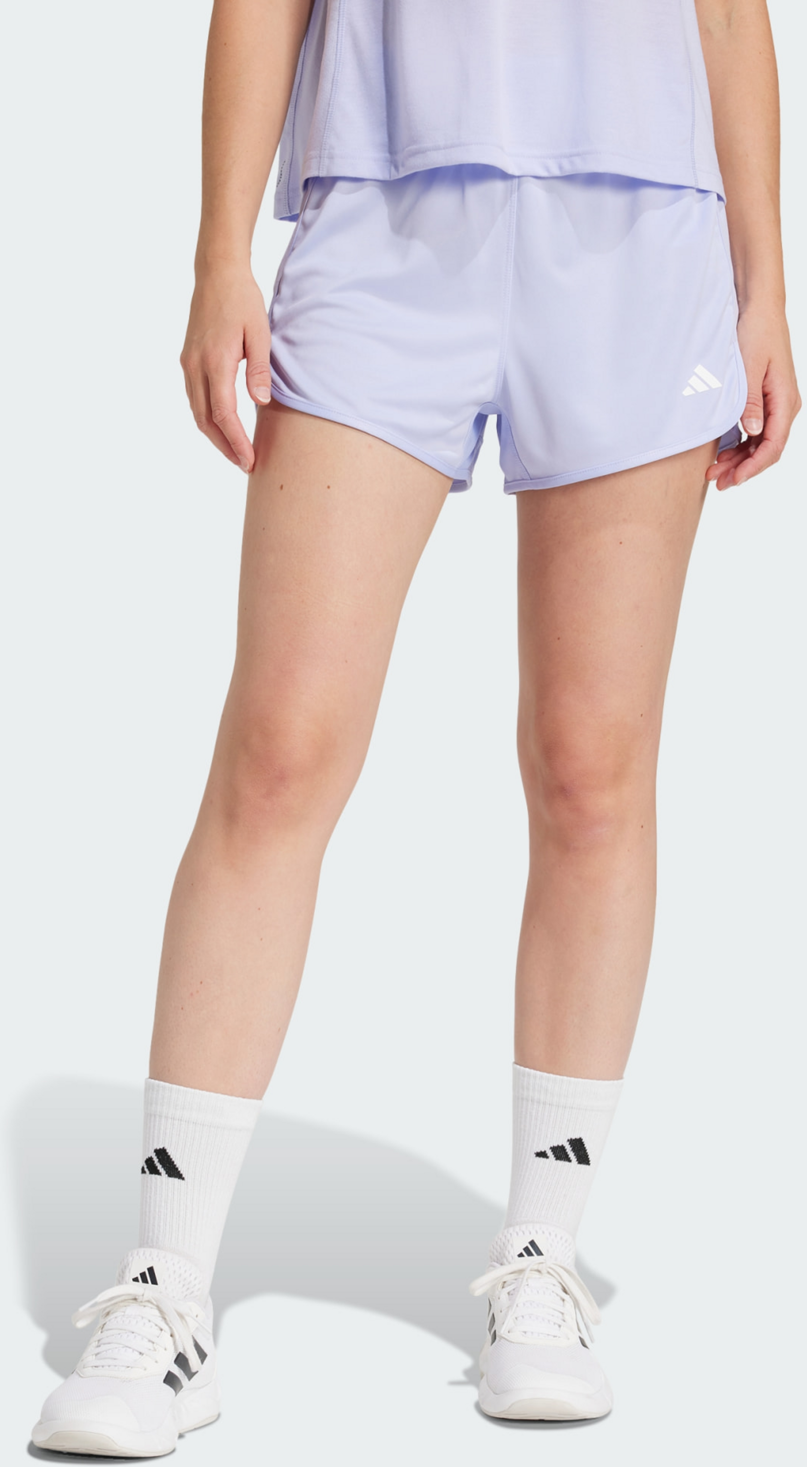 ADIDAS, Adidas Pacer Essentials Knit High-rise Shorts