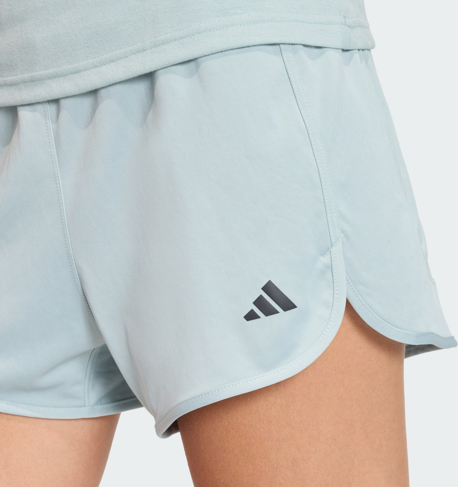 ADIDAS, Adidas Pacer Essentials Knit High-rise Shorts