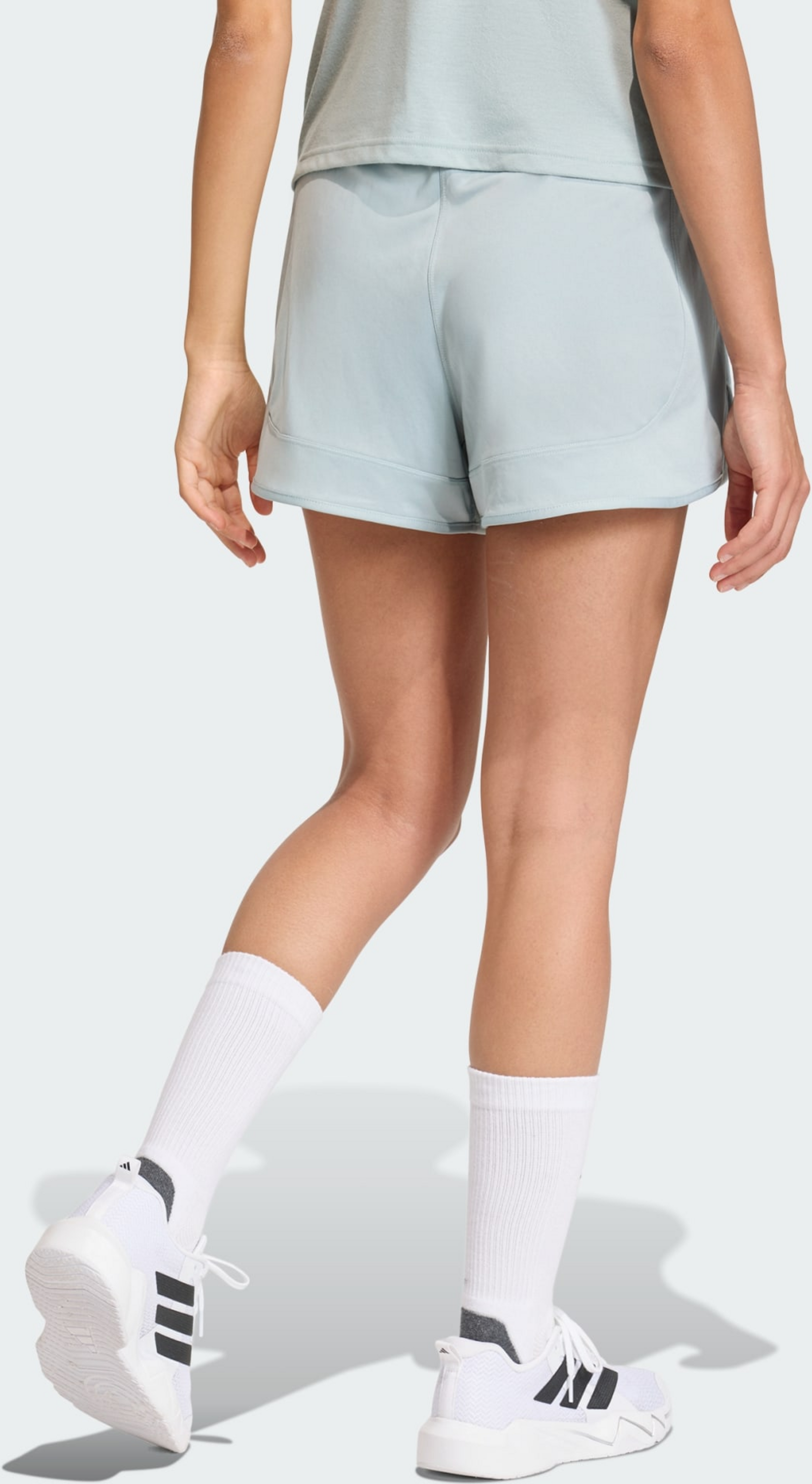 ADIDAS, Adidas Pacer Essentials Knit High-rise Shorts