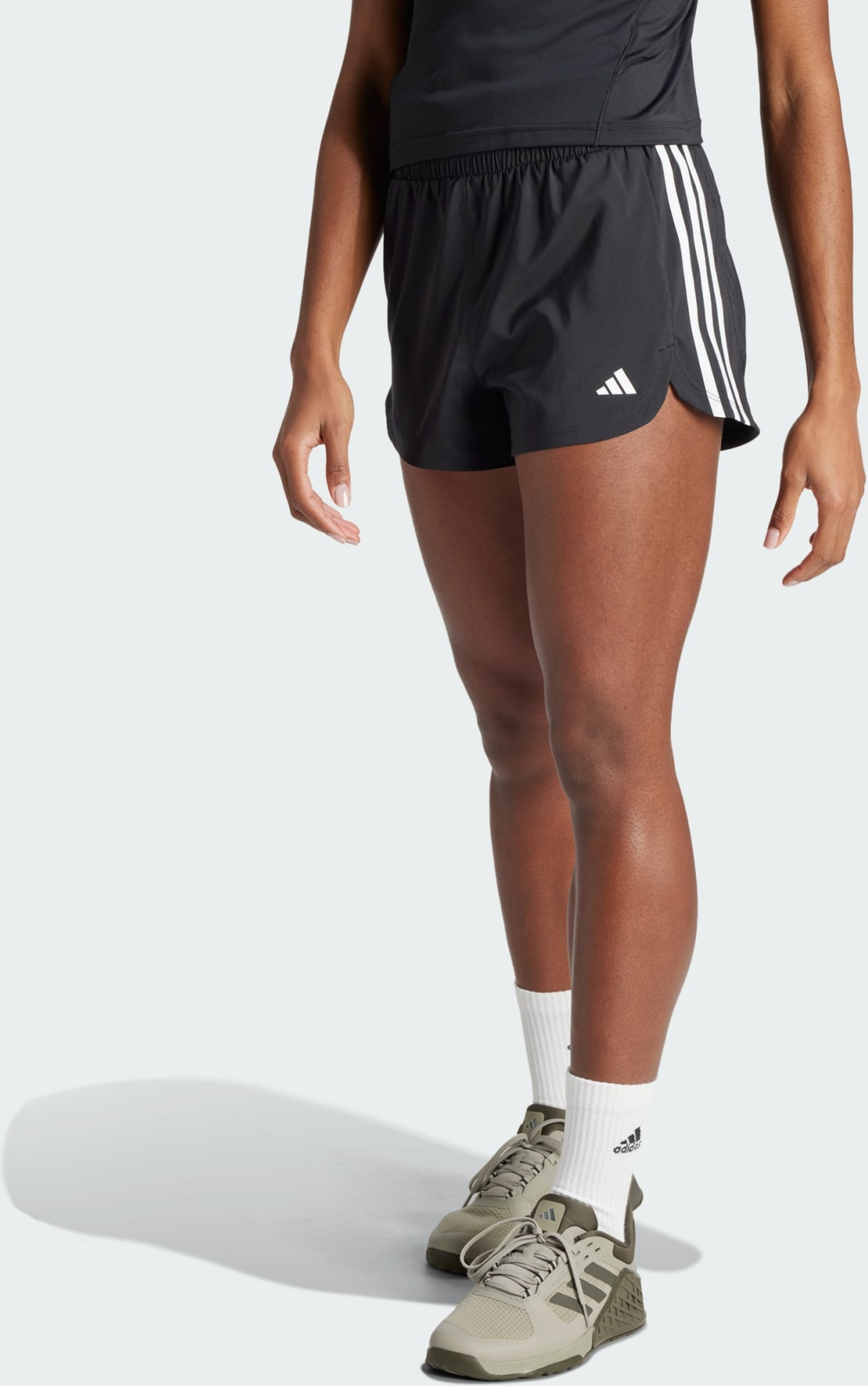 ADIDAS, Adidas Pacer Training 3-stripes Woven High-rise Shorts