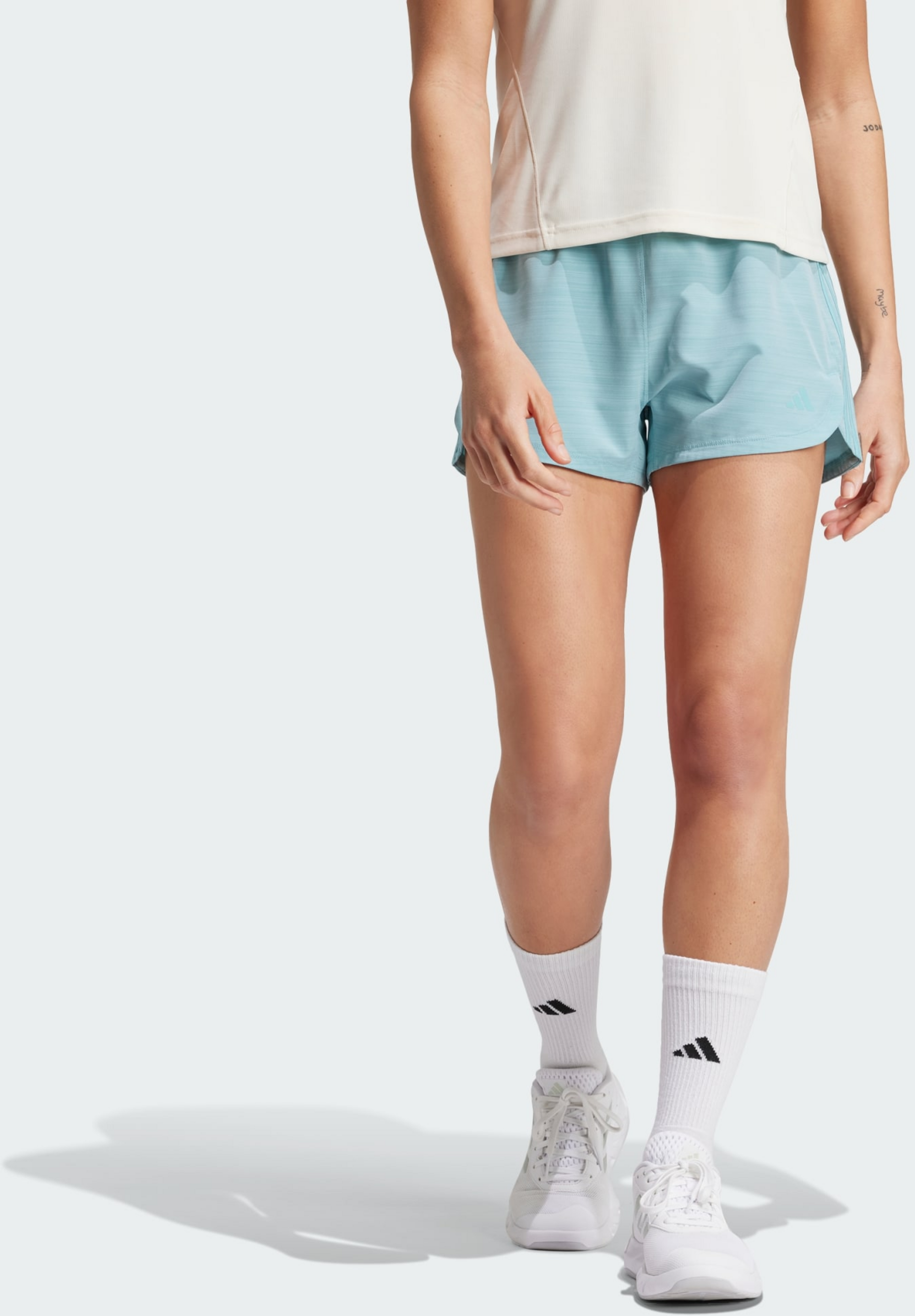 ADIDAS, Adidas Pacer Training 3-stripes Woven High-rise Shorts