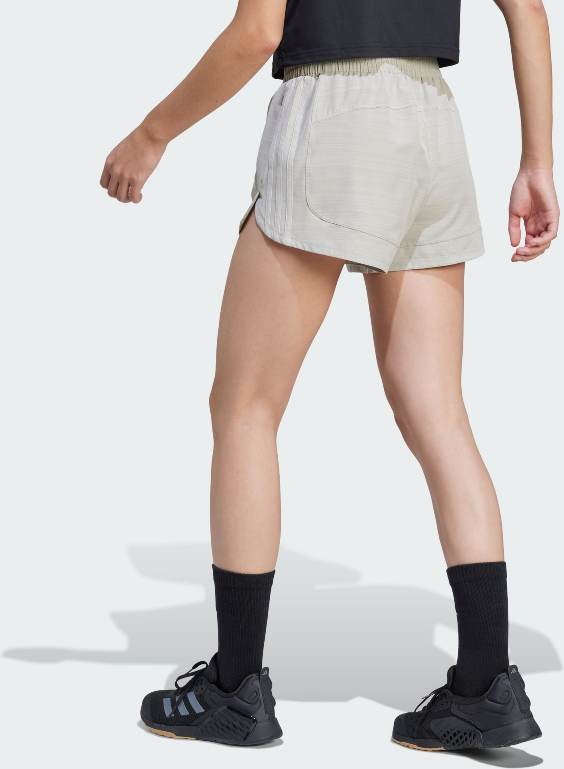 ADIDAS, Adidas Pacer Training 3-stripes Woven High-rise Shorts