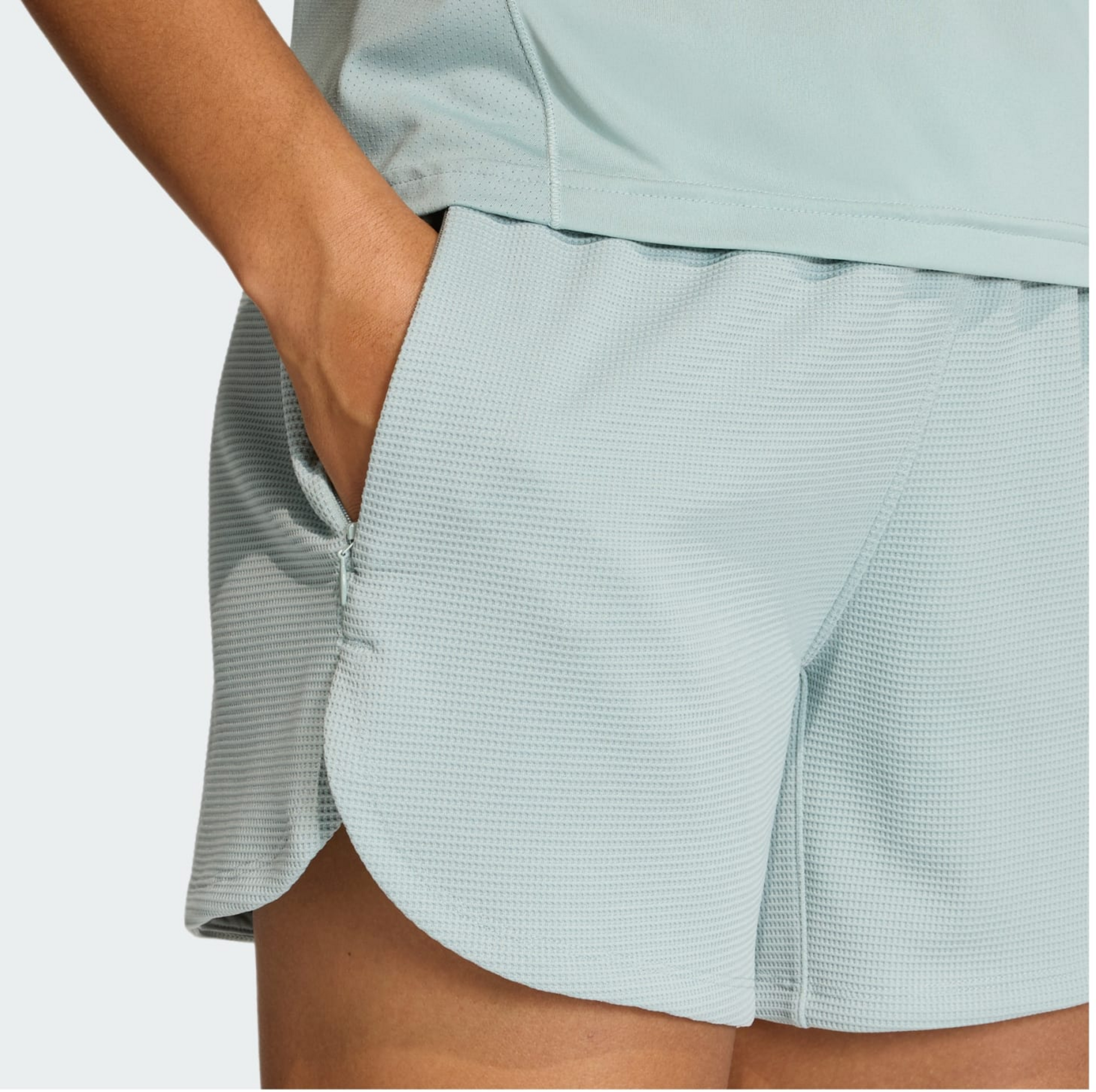 ADIDAS, Adidas Pacer Workout Waffle Shorts
