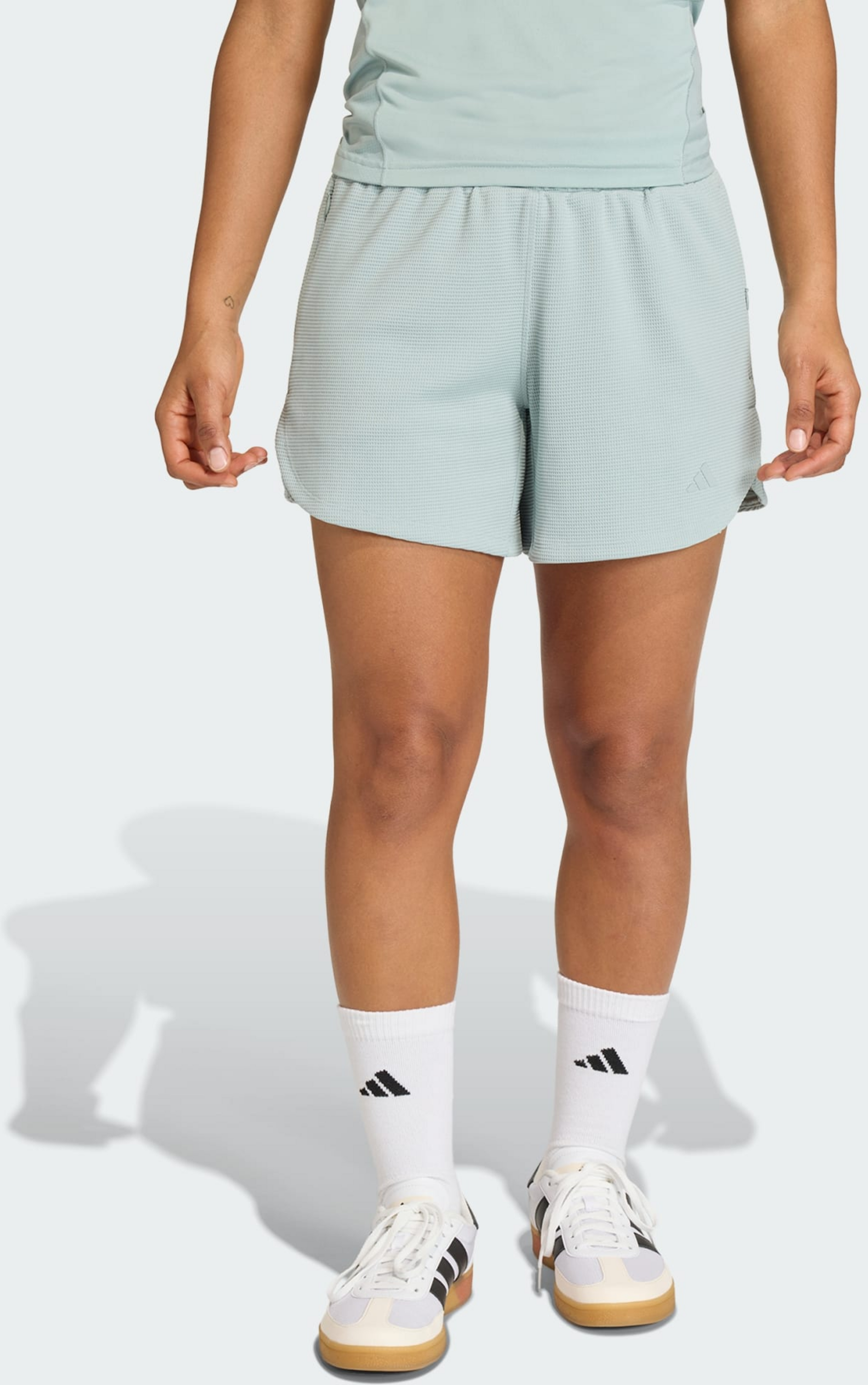 ADIDAS, Adidas Pacer Workout Waffle Shorts