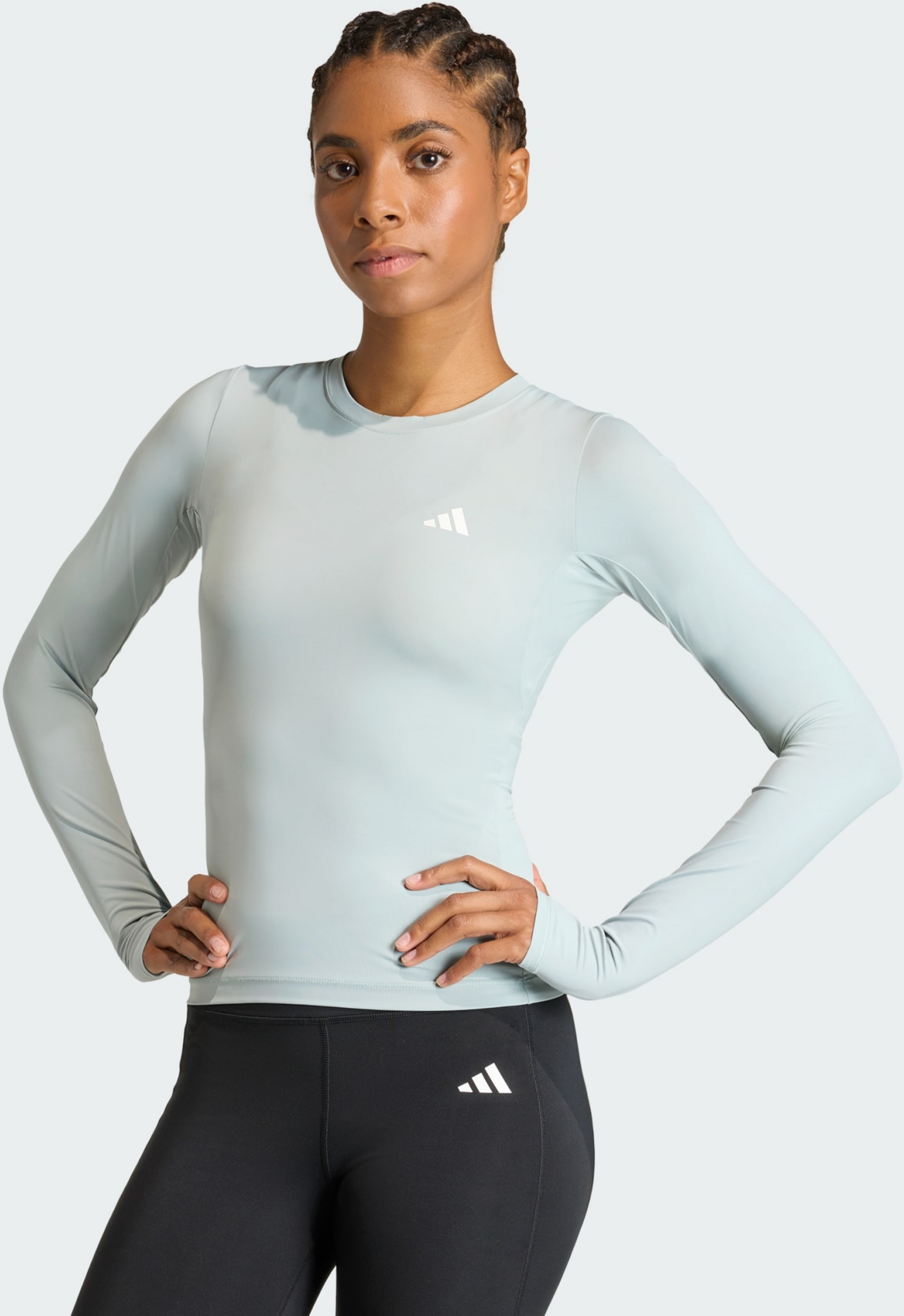 ADIDAS, Adidas Power Essentials Workout Contour Topp Med L&aring;nga &Auml;rmar