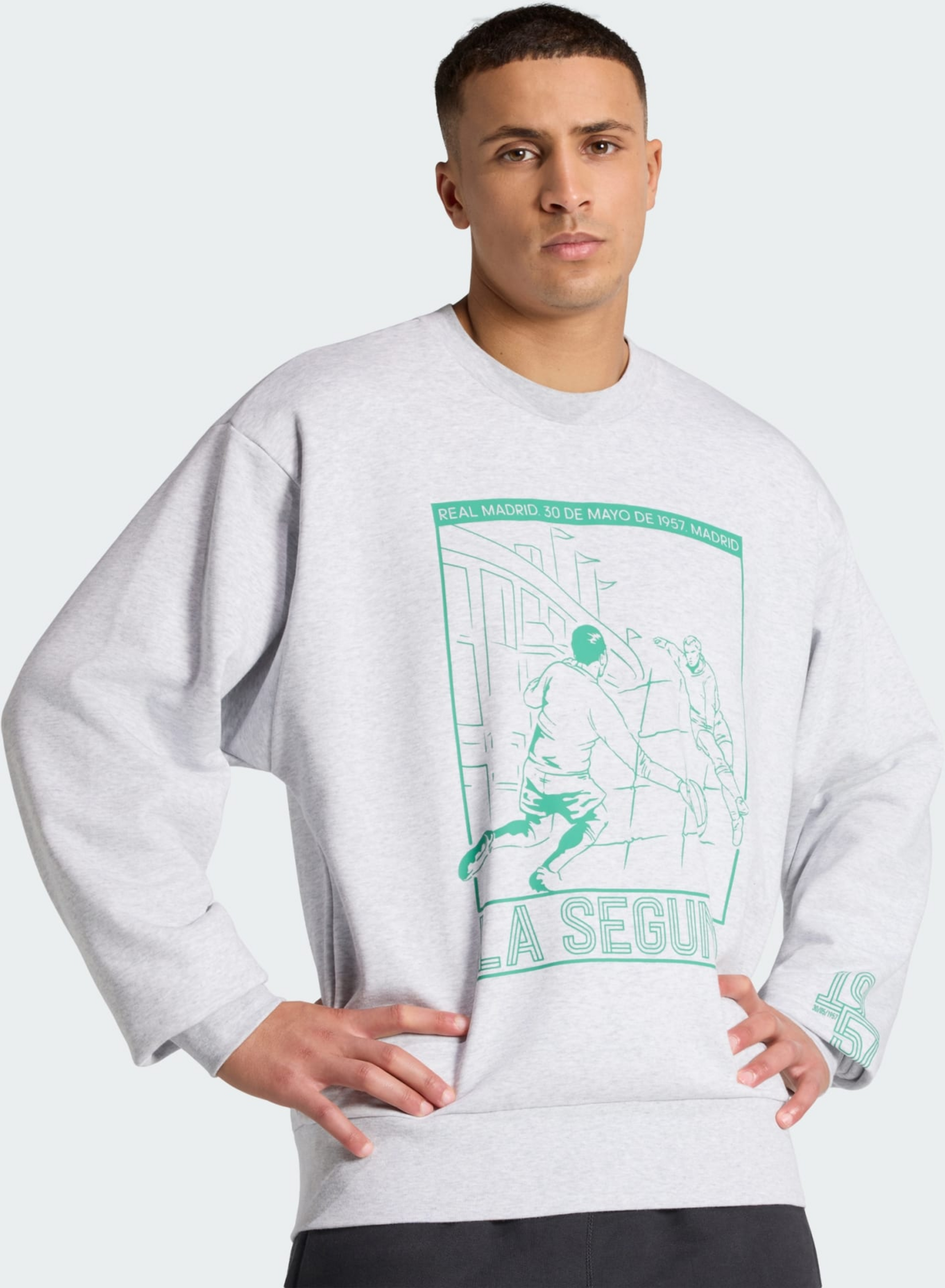 ADIDAS, Adidas Real Madrid Heritage Sweatshirt Med Rund Hals