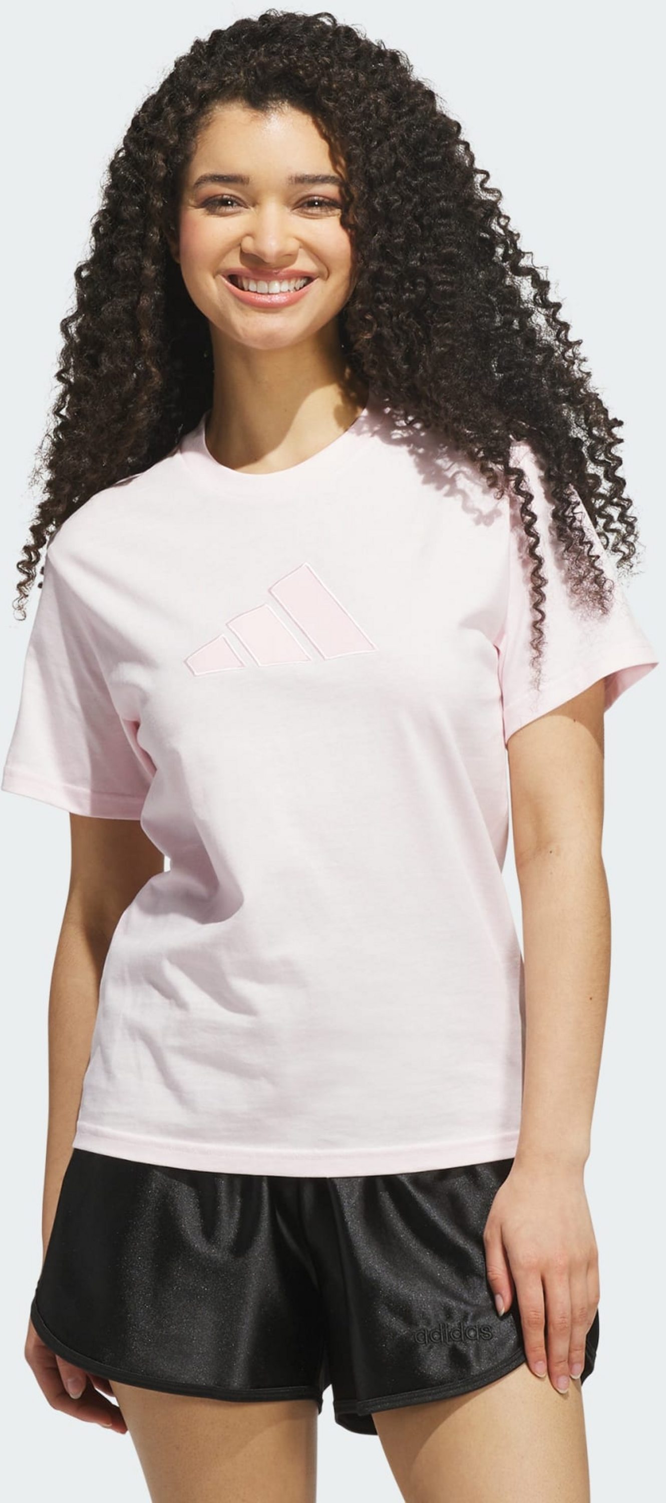ADIDAS, Adidas Satin-filled Logo Graphic T-shirt