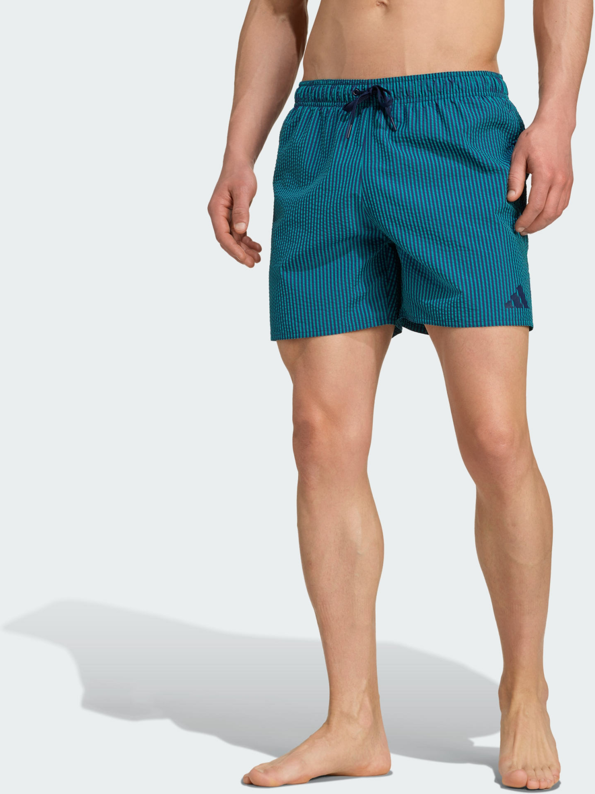 ADIDAS, Adidas Seersucker Stripy Swim Shorts 5-inch