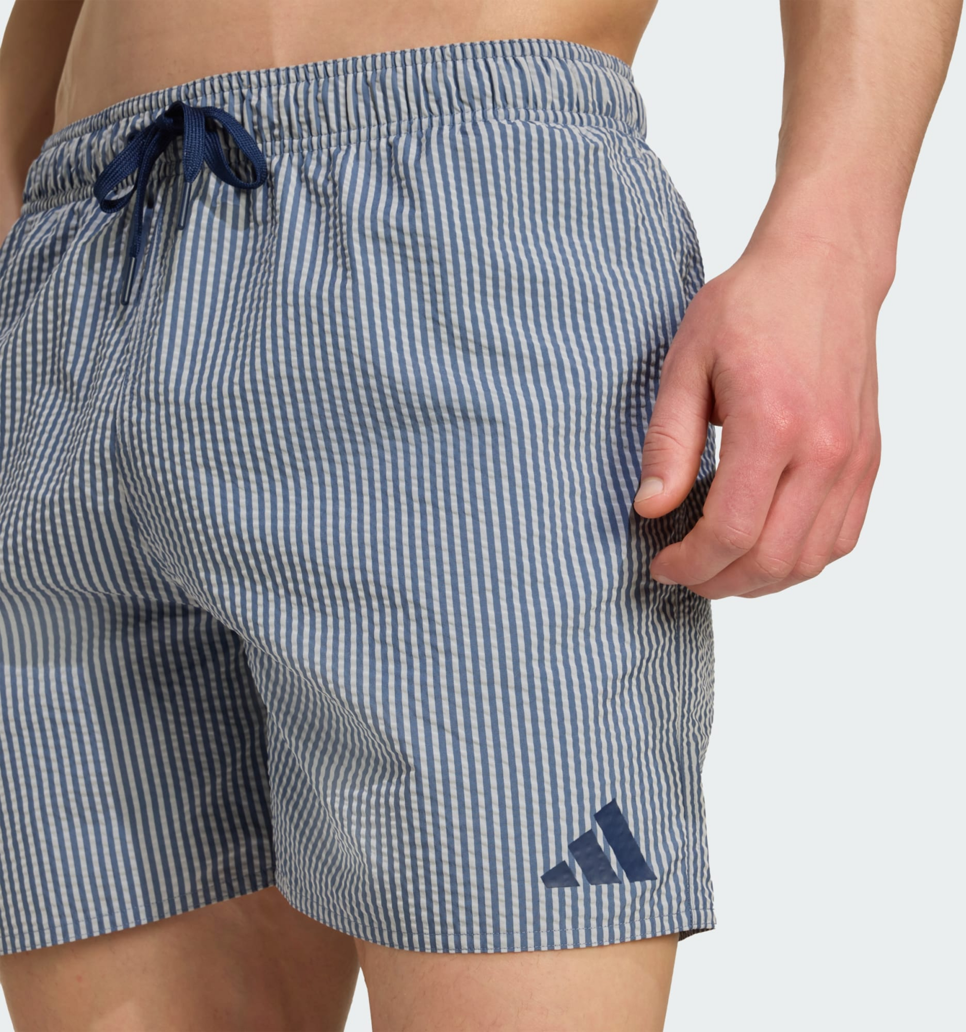 ADIDAS, Adidas Seersucker Stripy Swim Shorts 5-inch