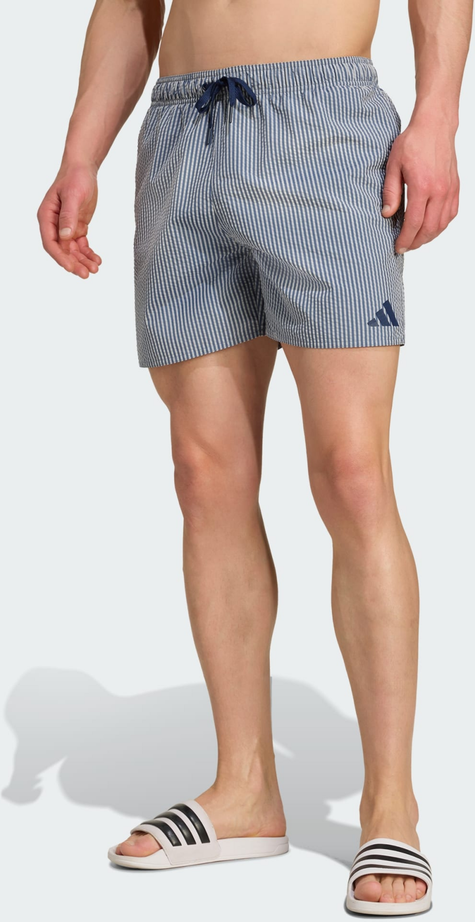 ADIDAS, Adidas Seersucker Stripy Swim Shorts 5-inch