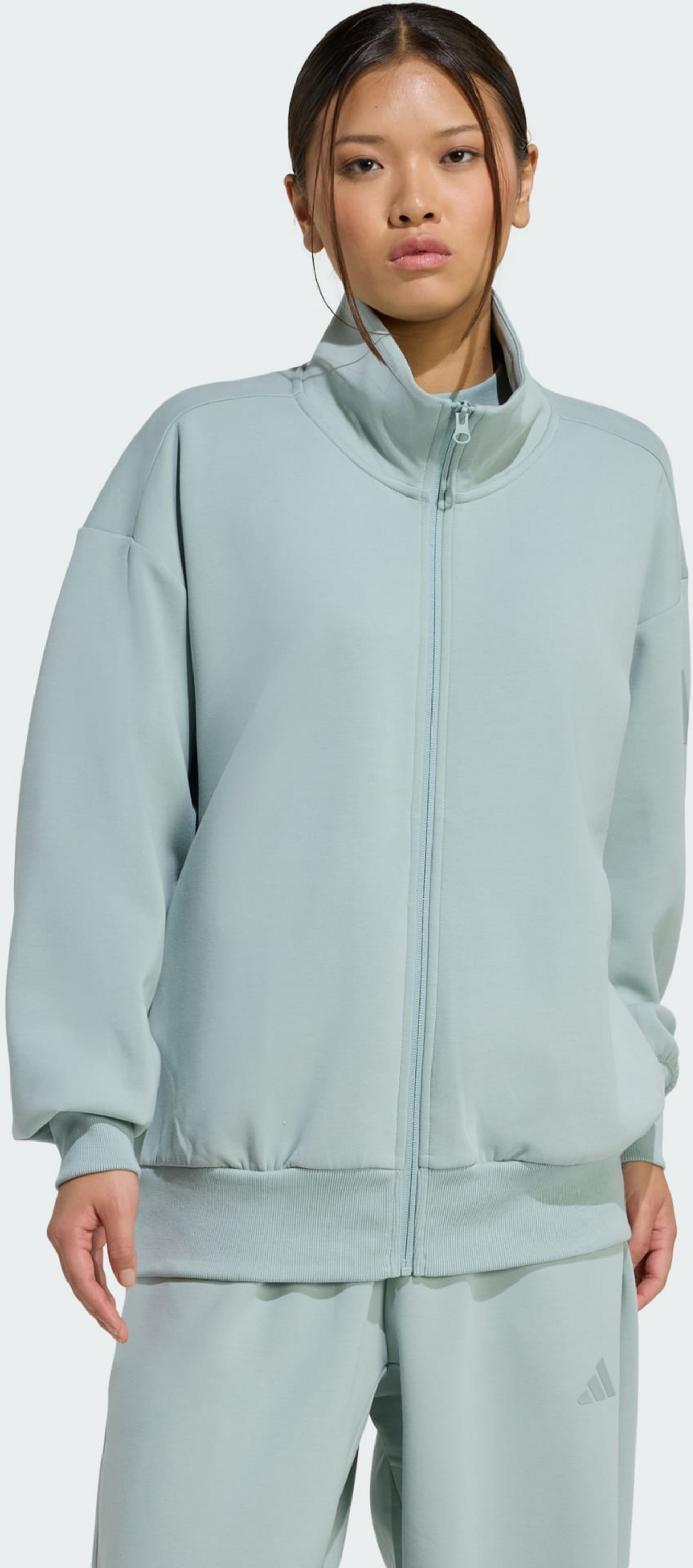 ADIDAS, Adidas Soft Lux-tröja Med Lös Passform Och Hel Dragkedja