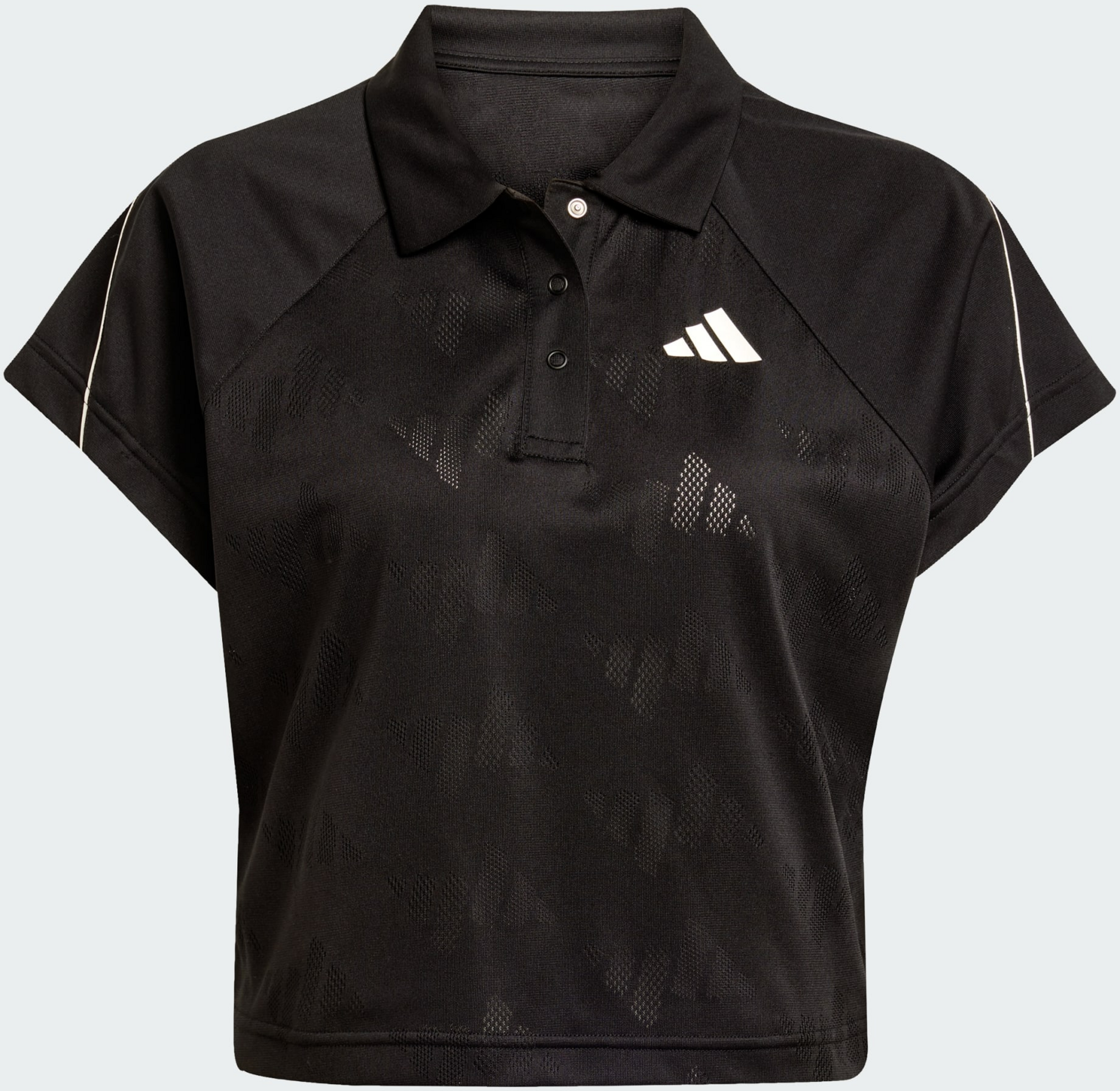 ADIDAS, Adidas Stadium 3-stripes Tennis Inspired Jacquard Polo Tee