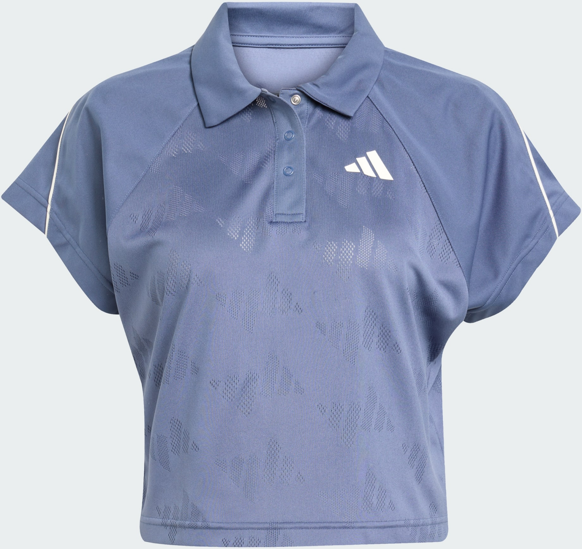 ADIDAS, Adidas Stadium 3-stripes Tennis Inspired Jacquard Polo Tee