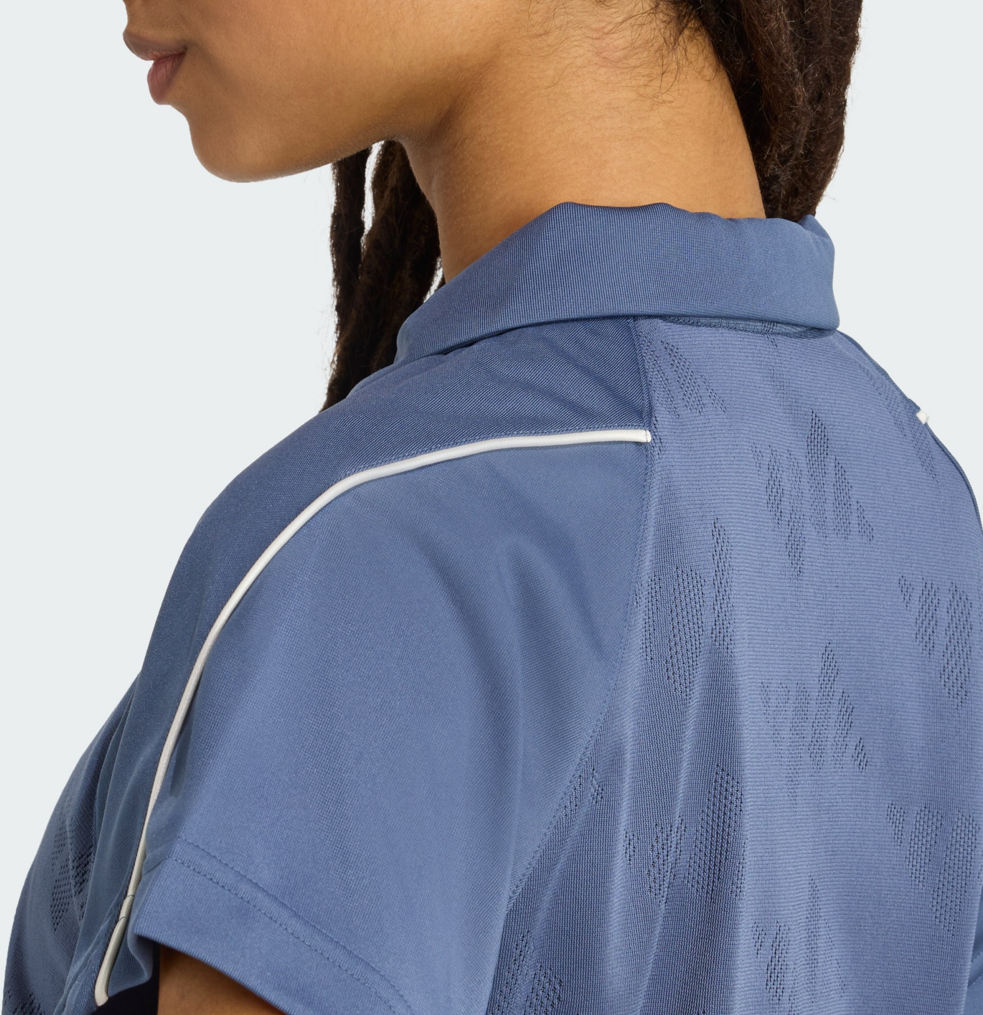 ADIDAS, Adidas Stadium 3-stripes Tennis Inspired Jacquard Polo Tee