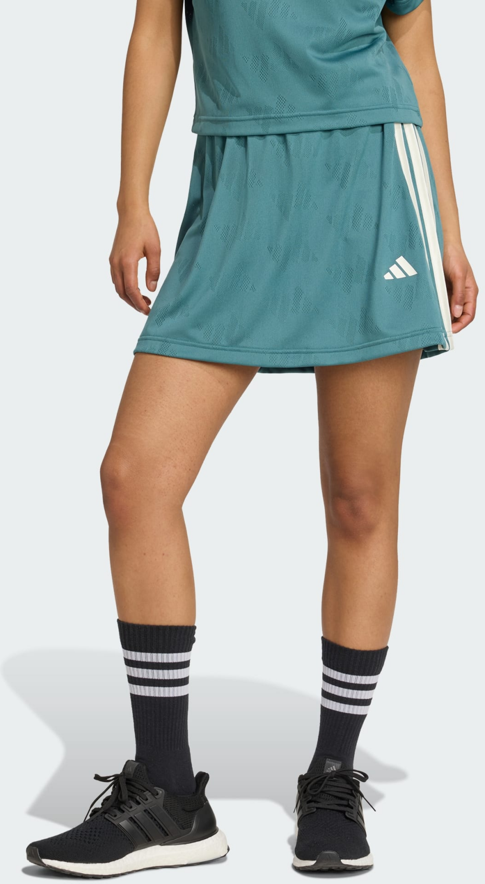 ADIDAS, Adidas Stadium 3-stripes Tennis Inspired Jacquard Skirt With Short