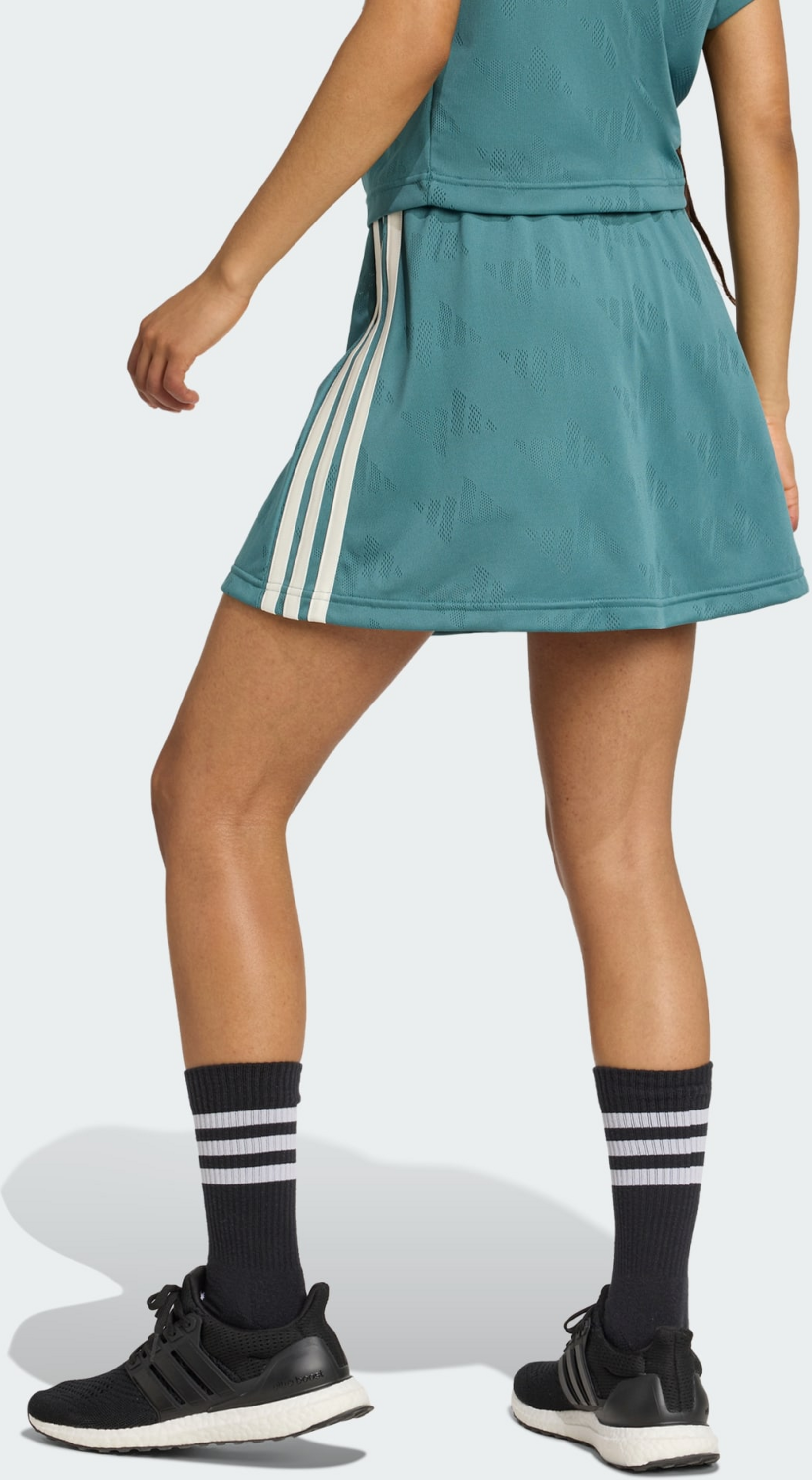 ADIDAS, Adidas Stadium 3-stripes Tennis Inspired Jacquard Skirt With Short