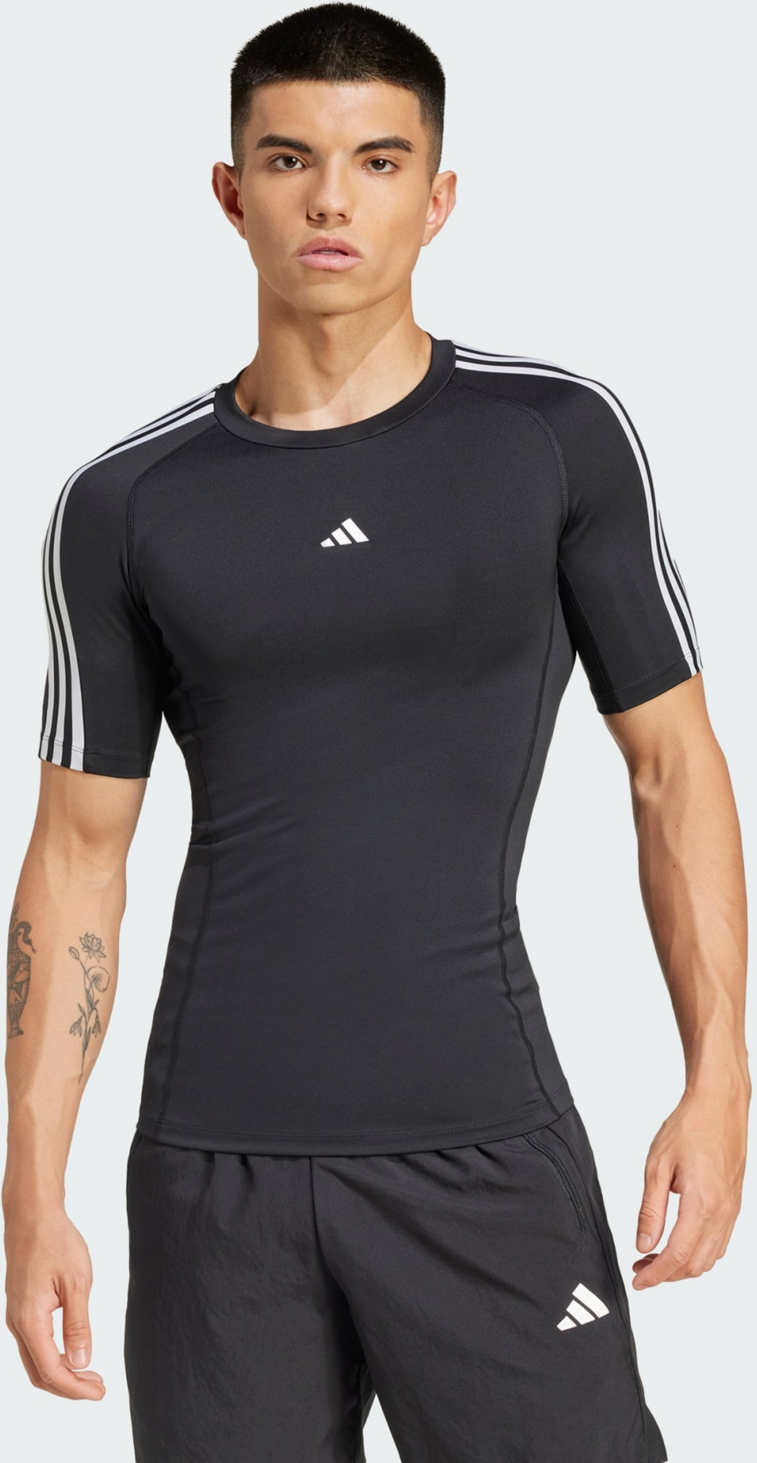 ADIDAS, Adidas Techfit Compression Training 3-stripes T-shirt